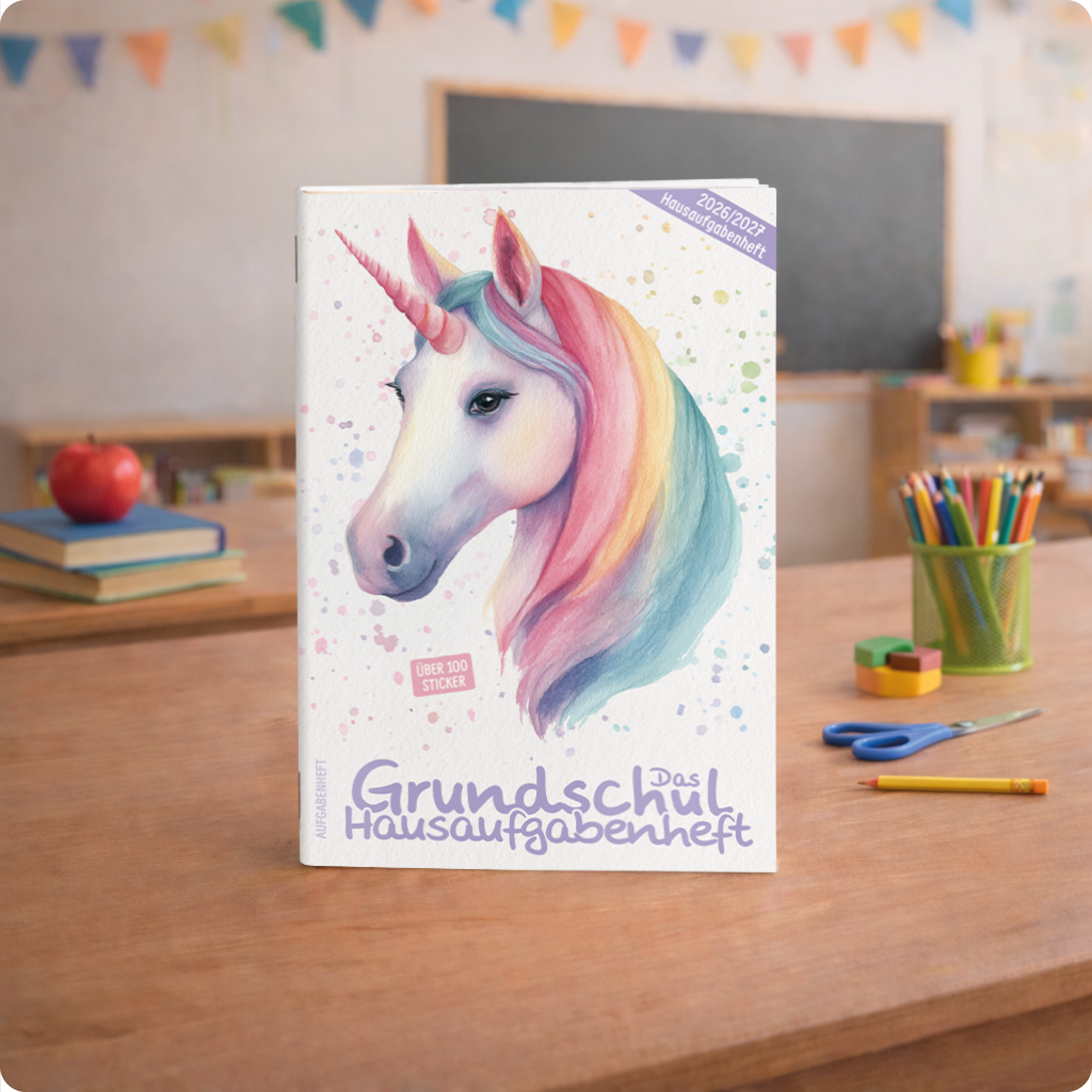 Artikelbild 7 des Artikels “Hausaufgabenheft Grundschule 2026/2027 A5 mit Datum [Einhorn] “