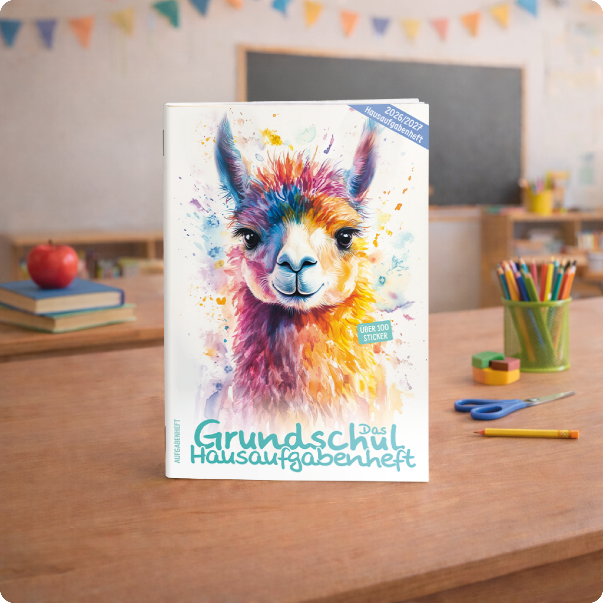 Artikelbild 7 des Artikels “Hausaufgabenheft Grundschule 2026/2027 A5 mit Datum [Lama] “