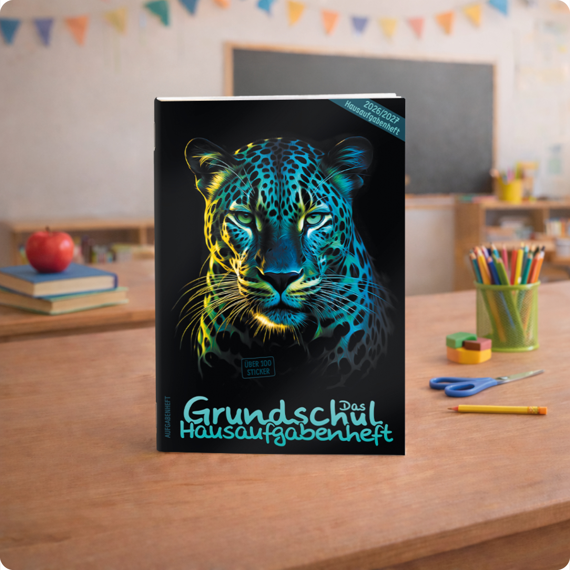 Artikelbild 7 des Artikels “Hausaufgabenheft Grundschule 2026/2027 A5 mit Datum [Leopard] “