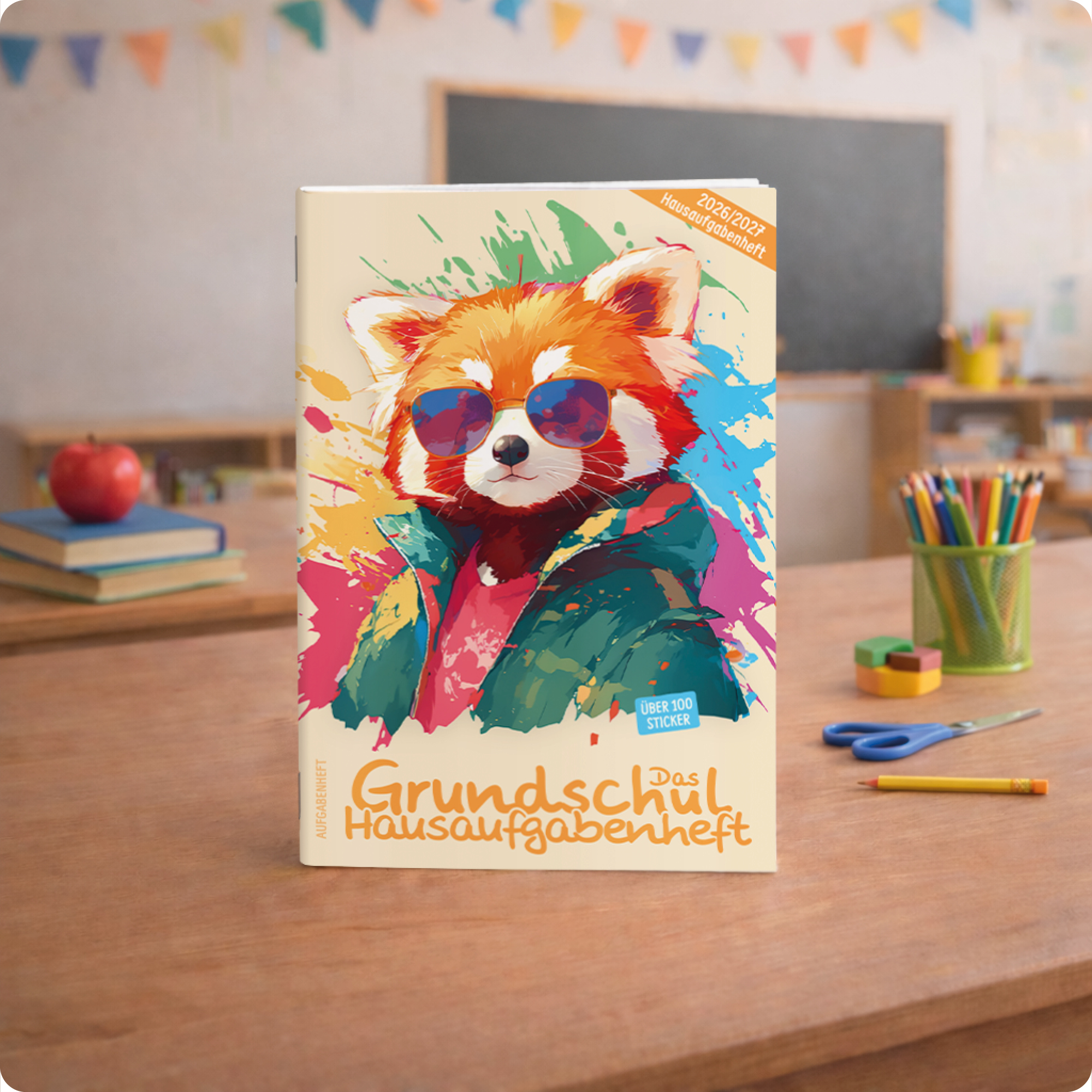 Artikelbild 7 des Artikels “Hausaufgabenheft Grundschule 2026/2027 A5 mit Datum [Cool Panda] “