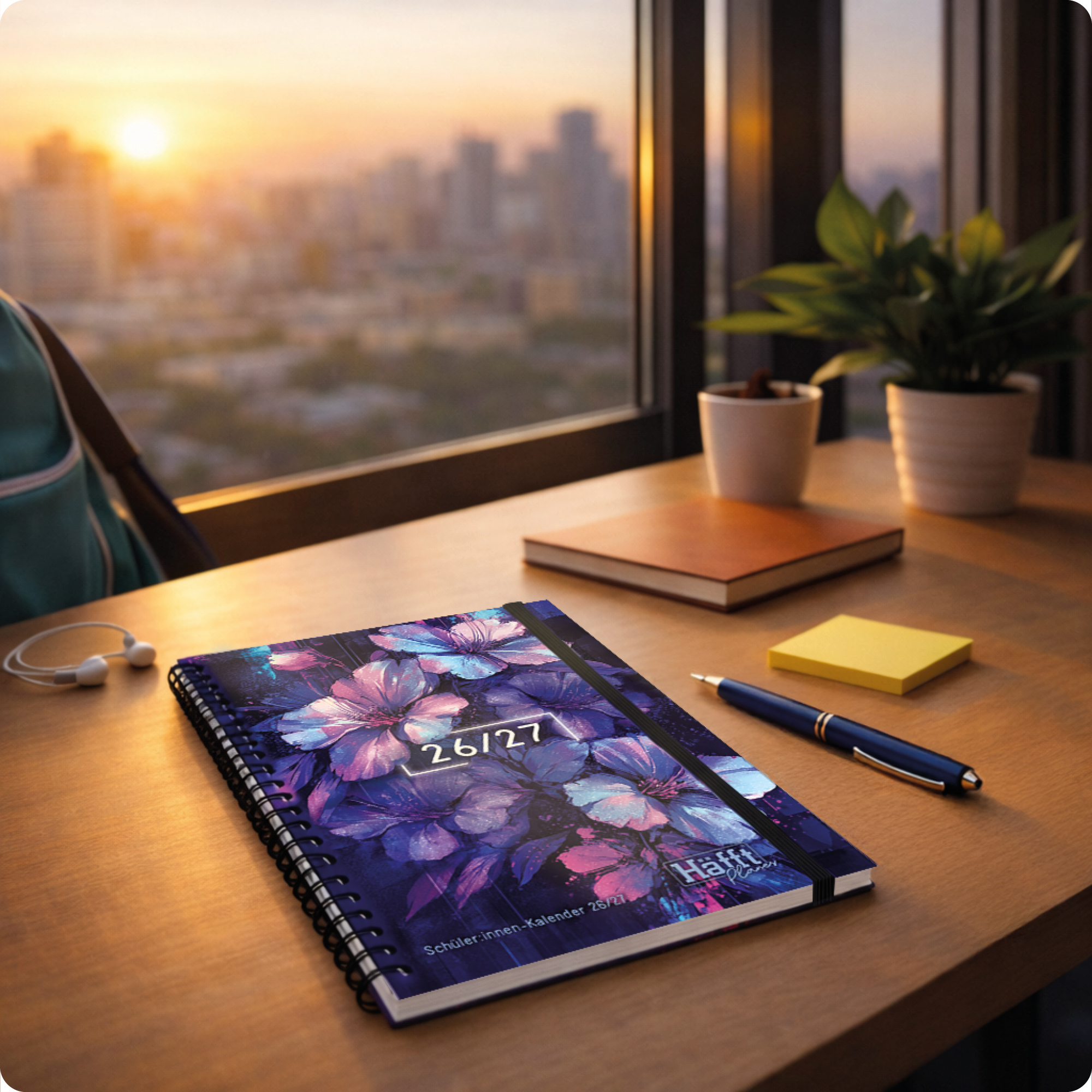 Artikelbild 7 des Artikels “Häfft Planer Premium A5 2026/2027 [Dark Bloom] “