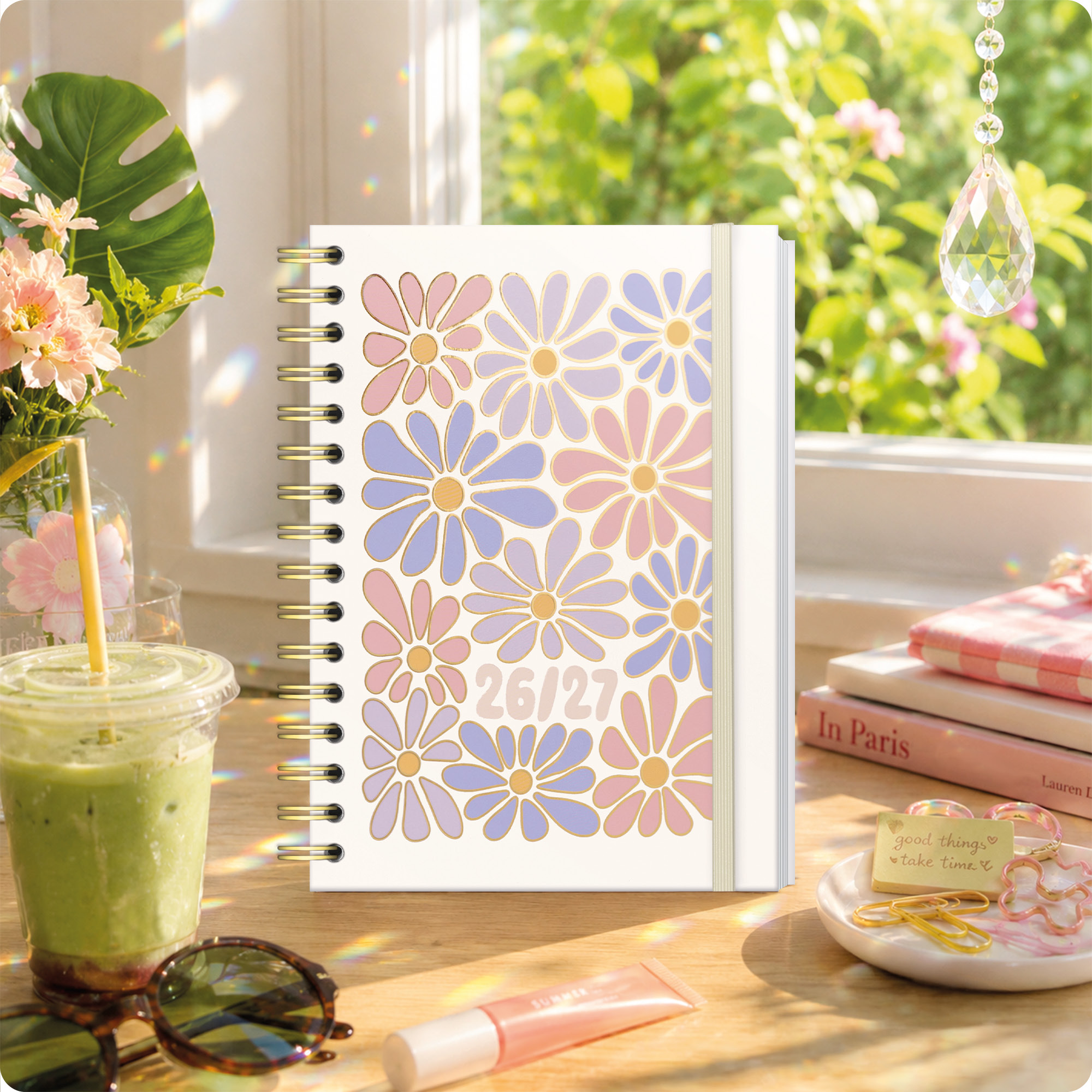 Artikelbild 7 des Artikels “Häfft-Timer Fancy A5 2026/2027 [Flower Power rosé] “