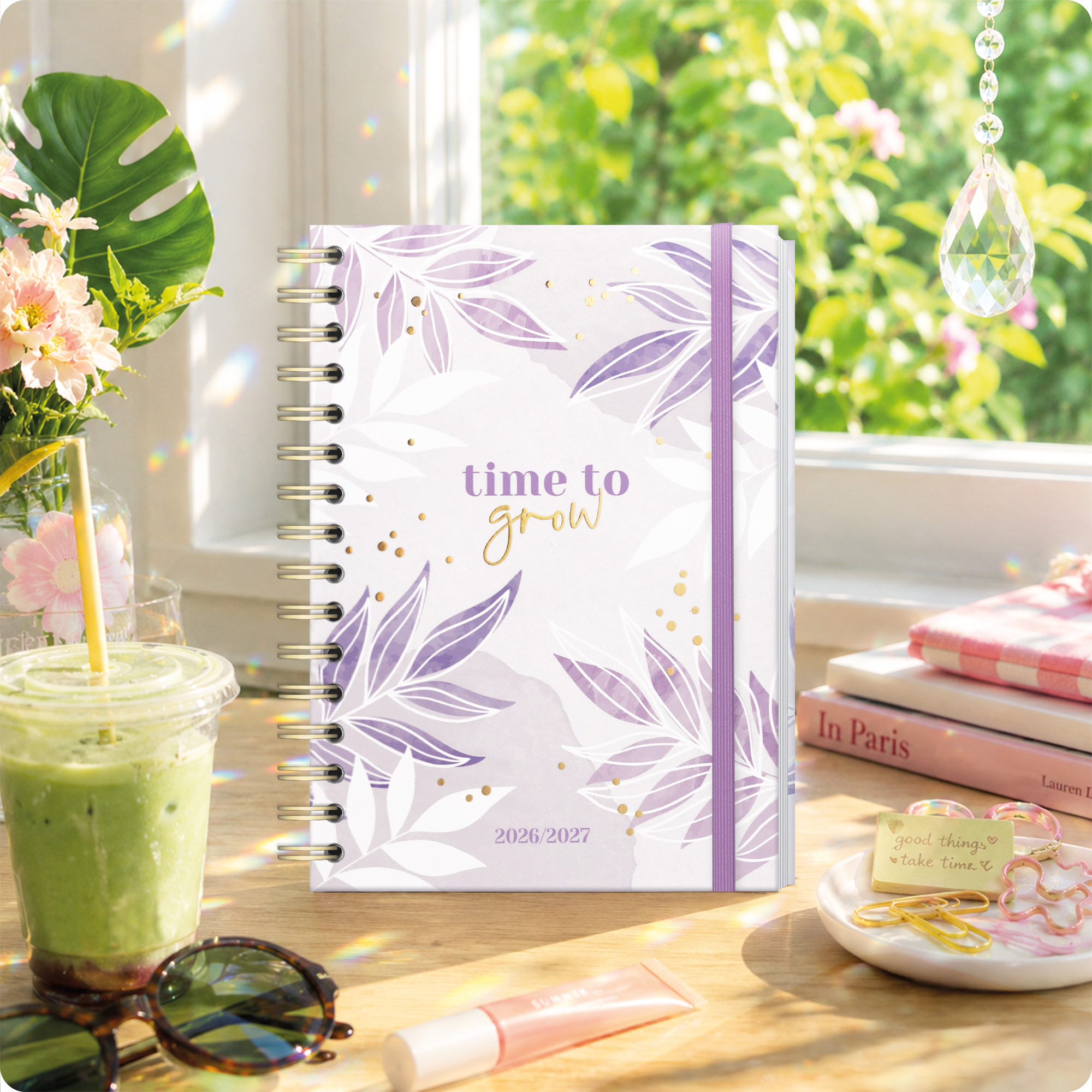 Artikelbild 7 des Artikels “Häfft-Timer Fancy A5 2026/2027 [Purple Leaves] “