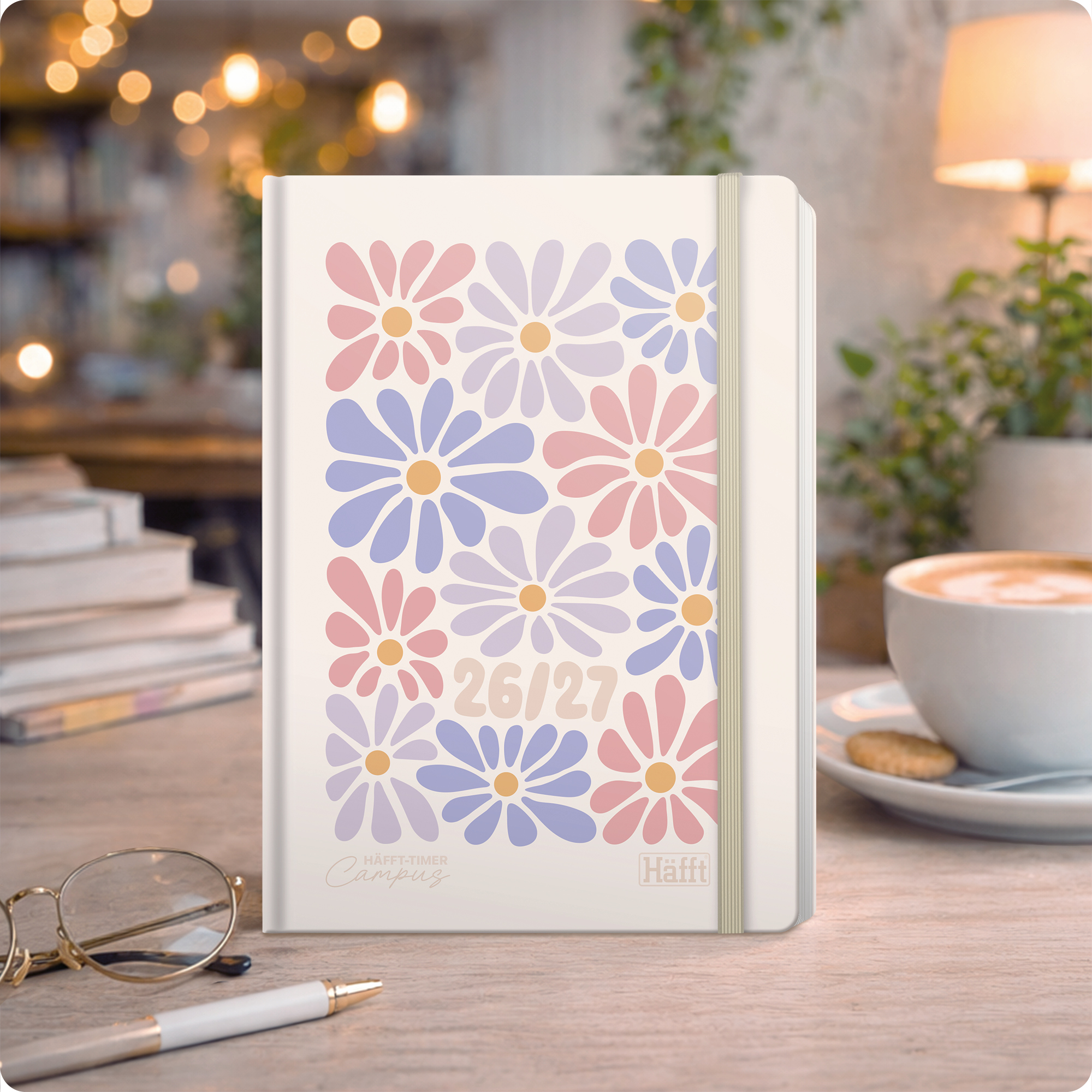 Artikelbild 7 des Artikels “Häfft-Timer Campus A5 2026/2027 [Flower Power rosé] “