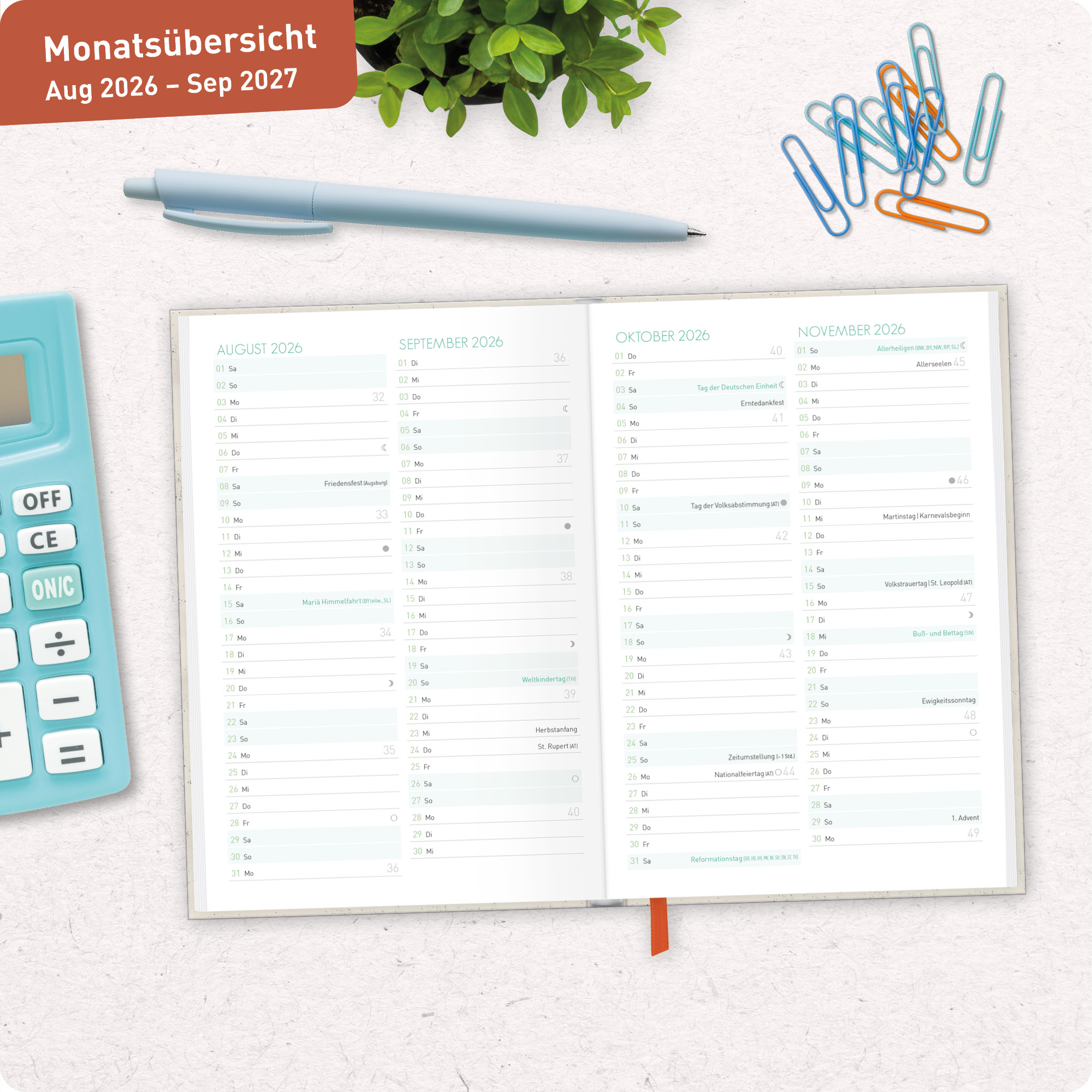 Artikelbild 7 des Artikels “Schulstuff Schüler:innen-Timer A6 2026/2027 [Why not] “