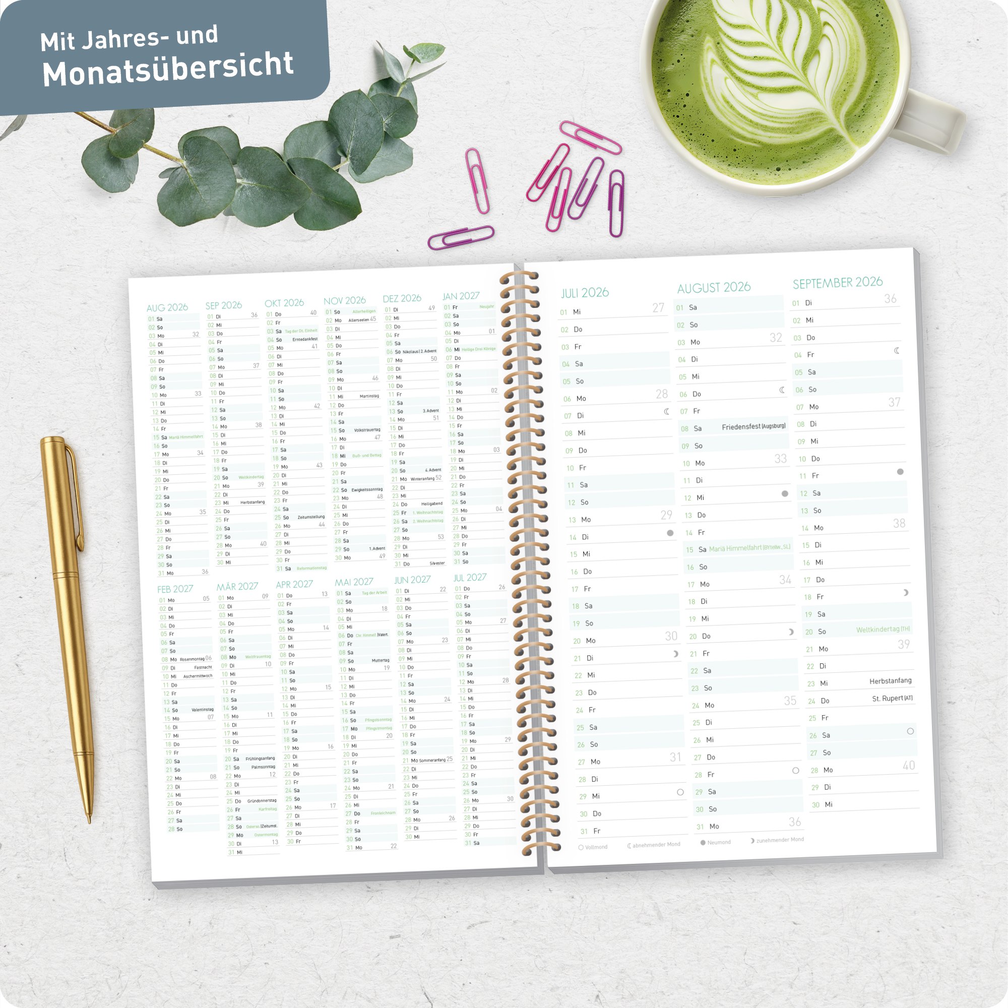 Artikelbild 7 des Artikels “Schulstuff Schüler:innen-Timer A5 2026/2027 [Grey Marble] “