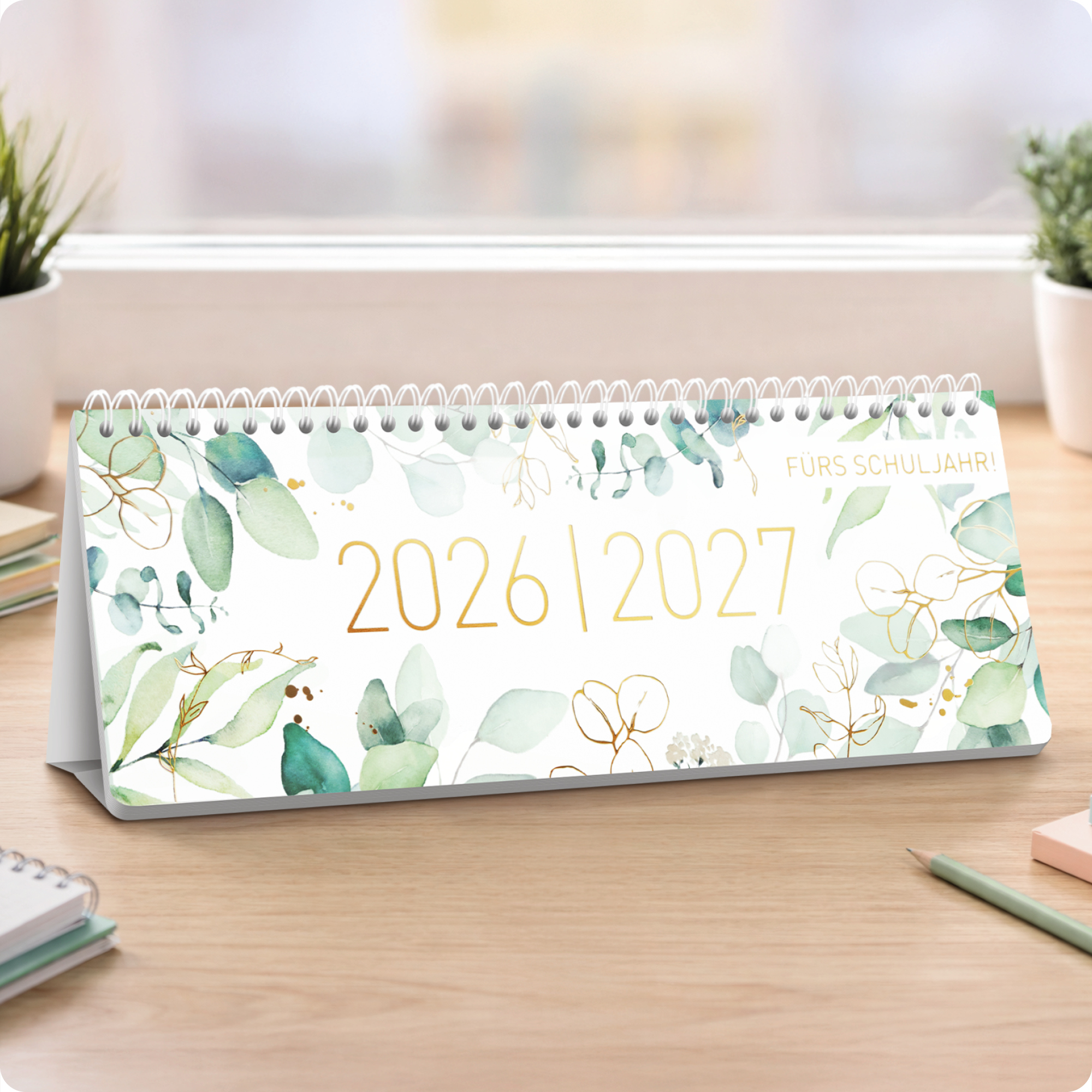 Artikelbild 7 des Artikels “Wochen-Tischkalender Schuljahr 26/27 mit Aufsteller [Blattgold] “