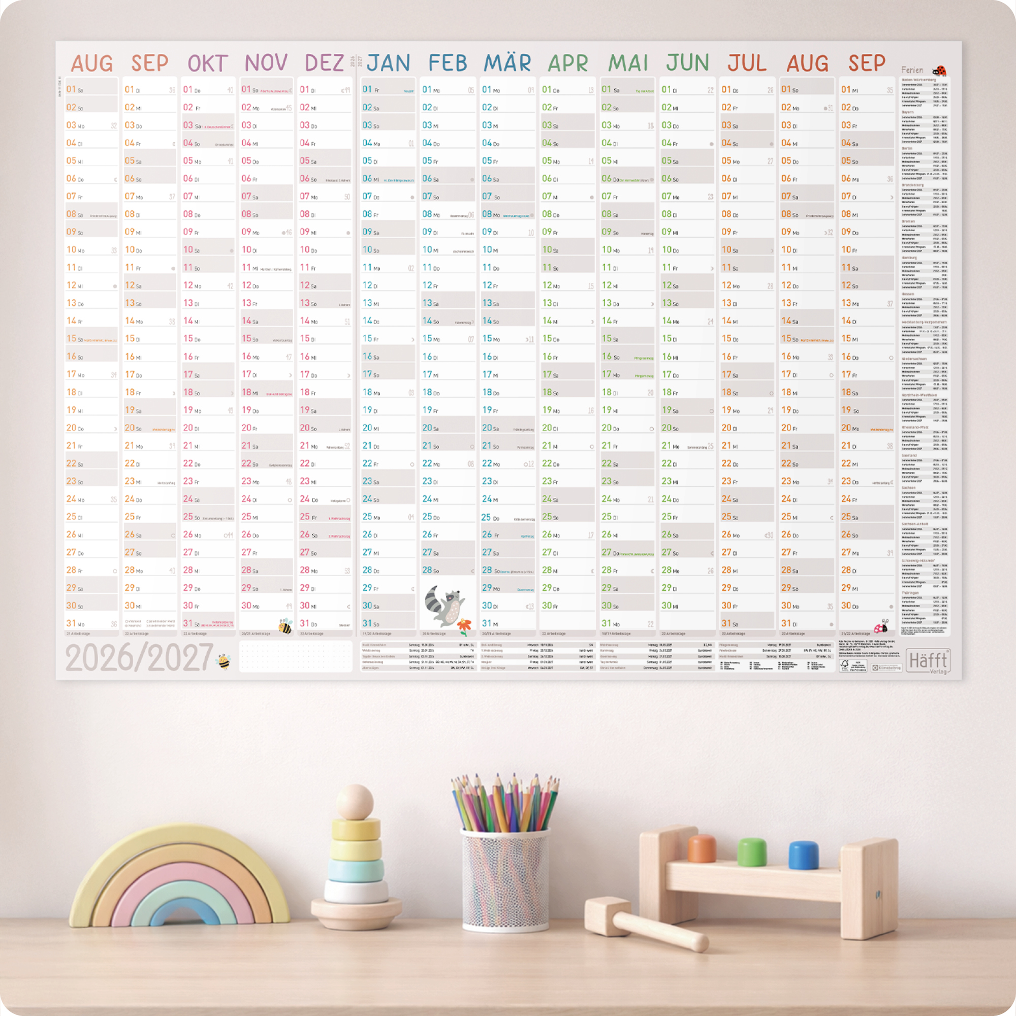 Artikelbild 7 des Artikels “Wandkalender Kita-Planer A1 + 2026/2027 “