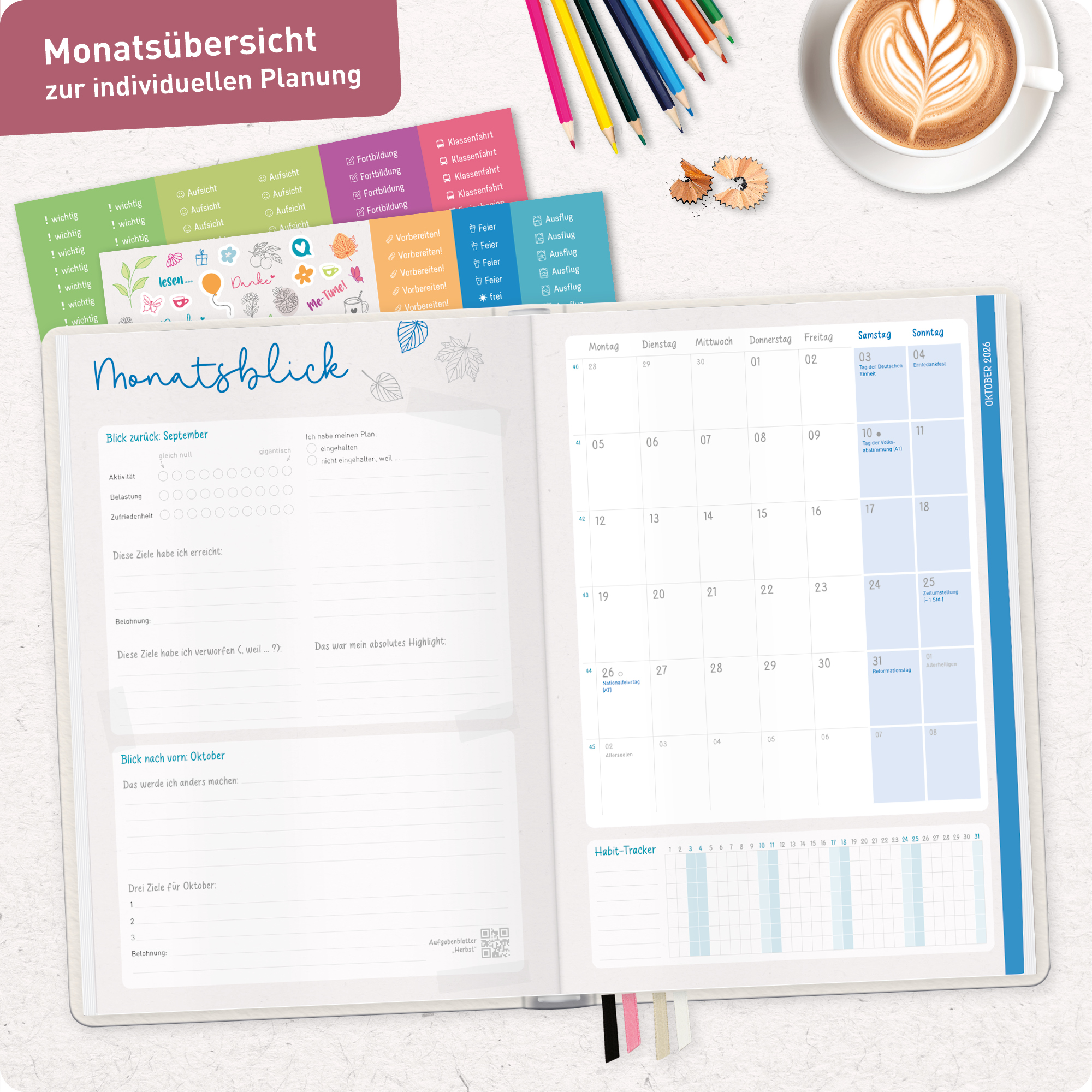 Artikelbild 7 des Artikels “Lehrer-Planer Grundschule A4+ 26/27 [Soft Flower] “