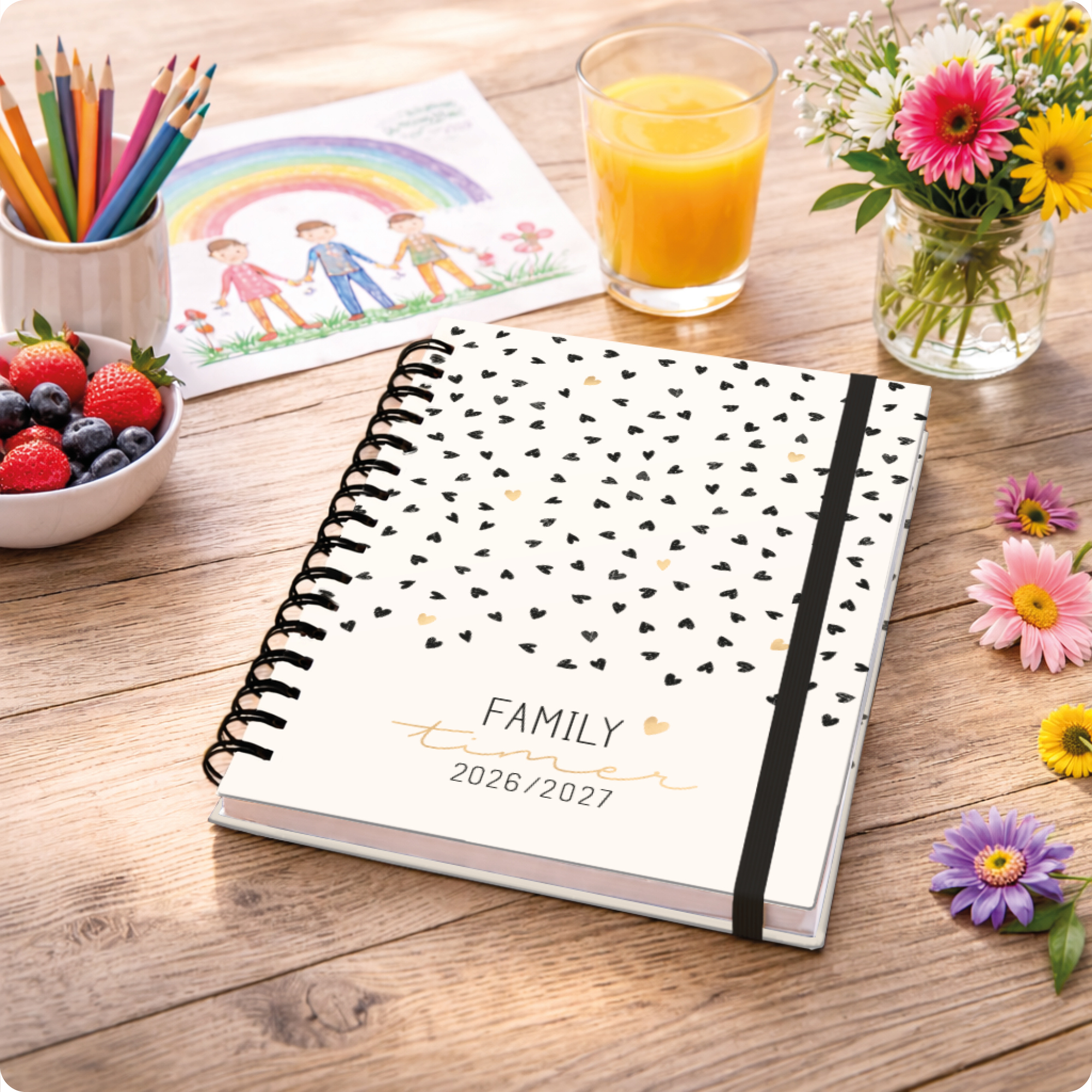 Artikelbild 7 des Artikels “Family-Timer A5 2026 2027 [Golden Hearts] “