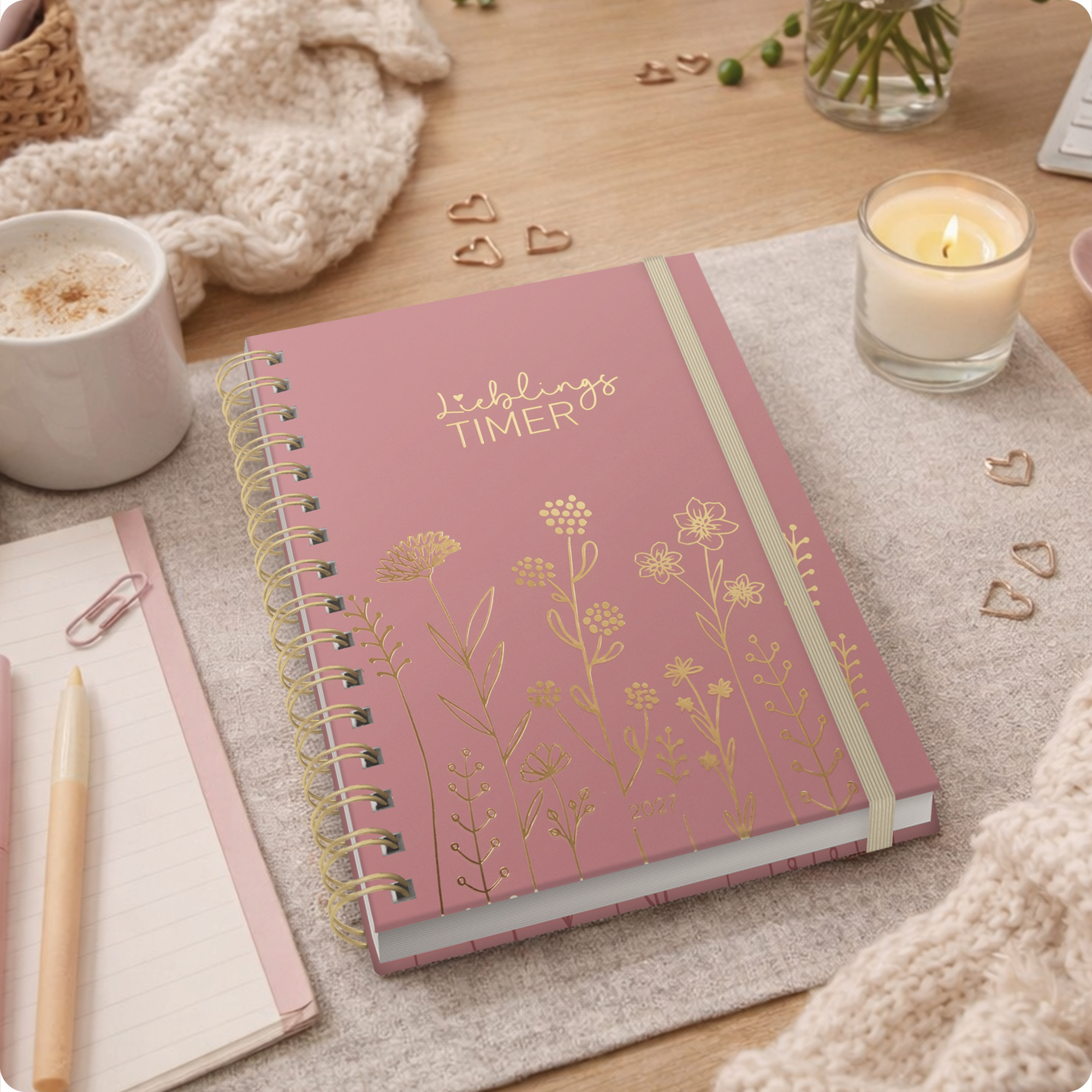 Artikelbild 7 des Artikels “Lieblings-Timer A5 2026/2027 A5 [Fine Flowers rosé] “