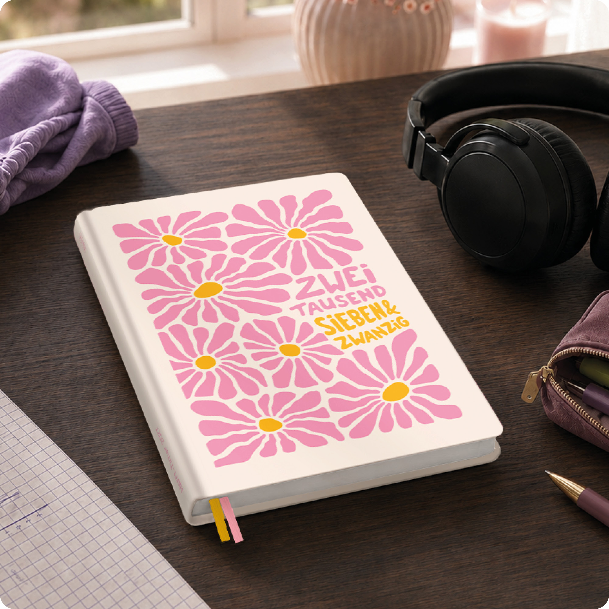 Artikelbild 7 des Artikels “Häfft-Timer A5 2027 [Pink Flowers] “