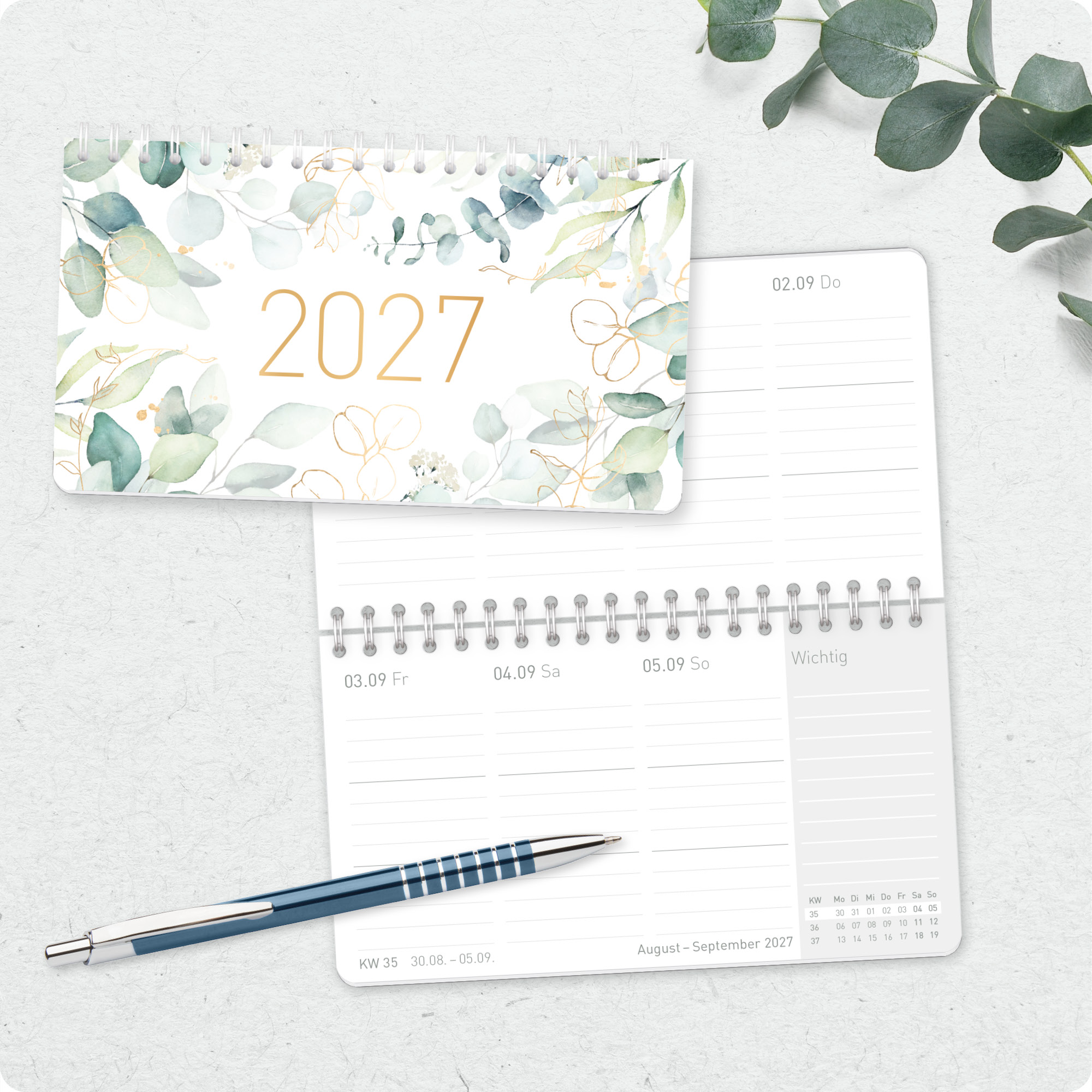 Artikelbild 7 des Artikels “Wochen-Tischkalender Pocket 2027 [Blattgold] “