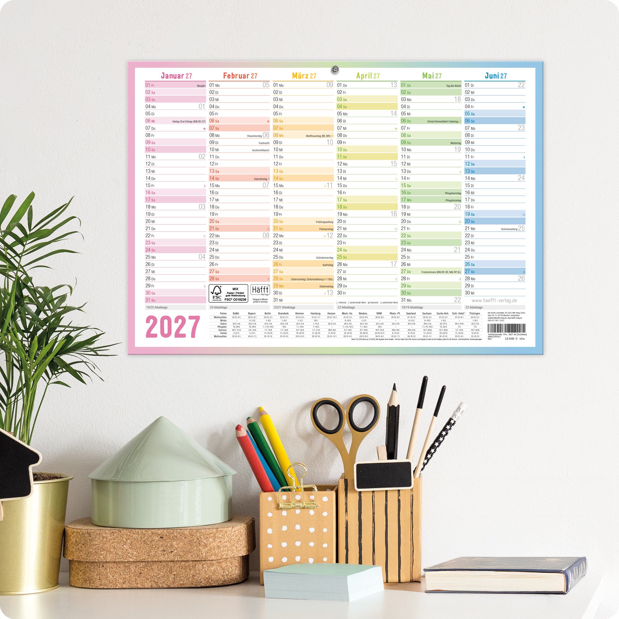 Artikelbild 7 des Artikels “Tafelkalender Premium A4 quer [Rainbow] “