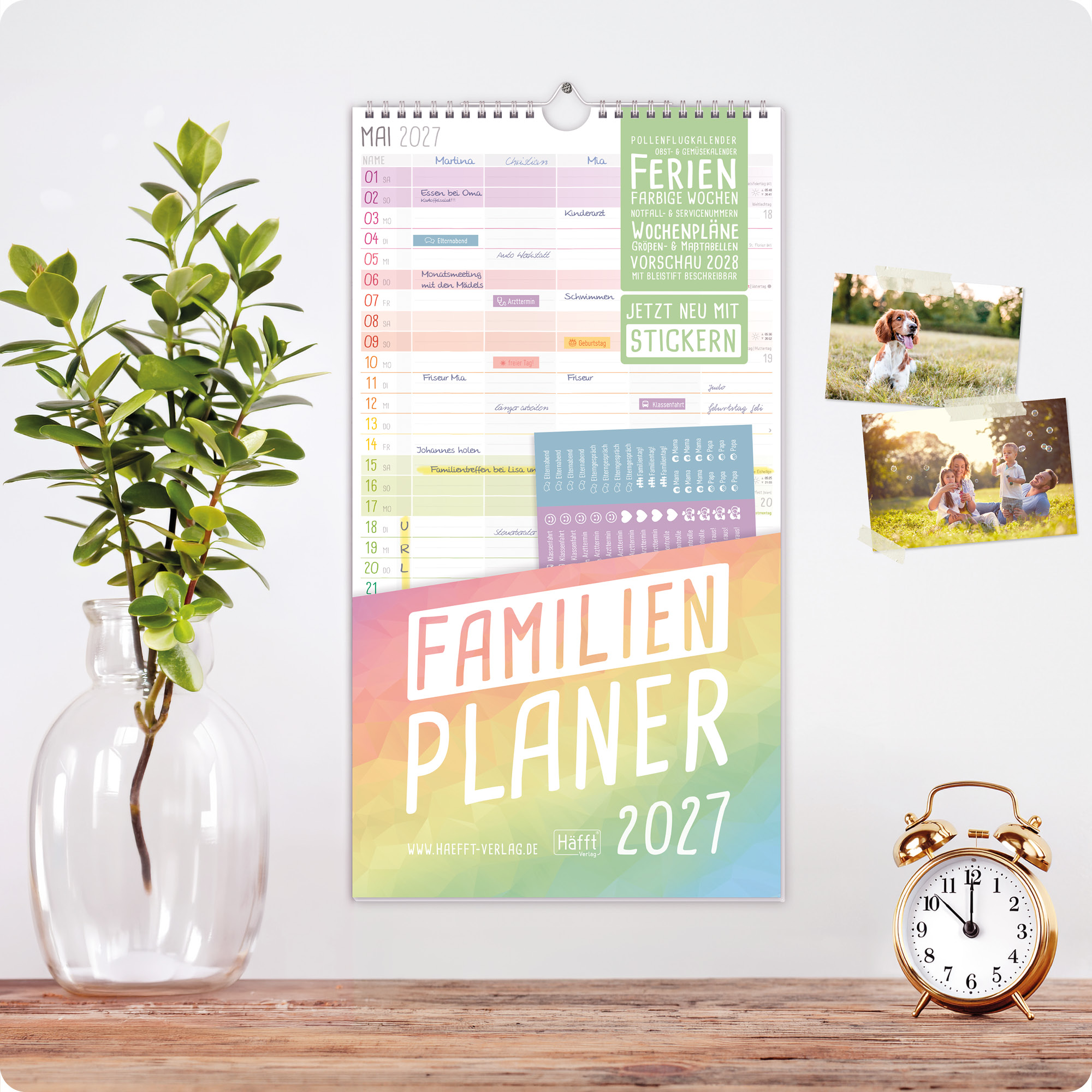 Artikelbild 7 des Artikels “Familienplaner 2027 Wandkalender mit 5 Spalten [Rainbow] “