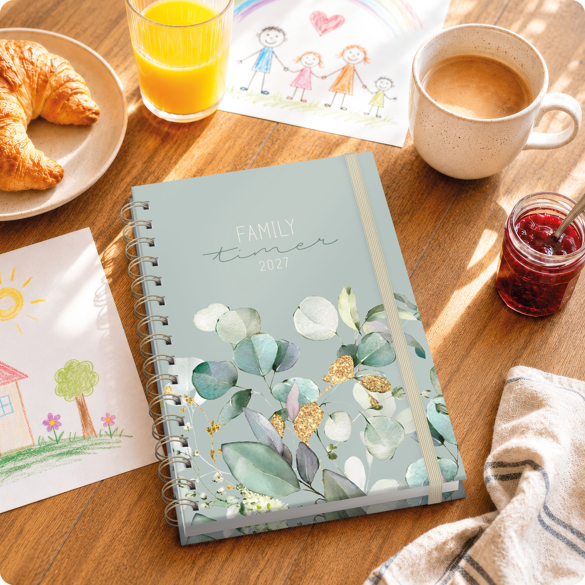 Artikelbild 7 des Artikels “Family-Timer A5 2027 [Minty Leaves] “