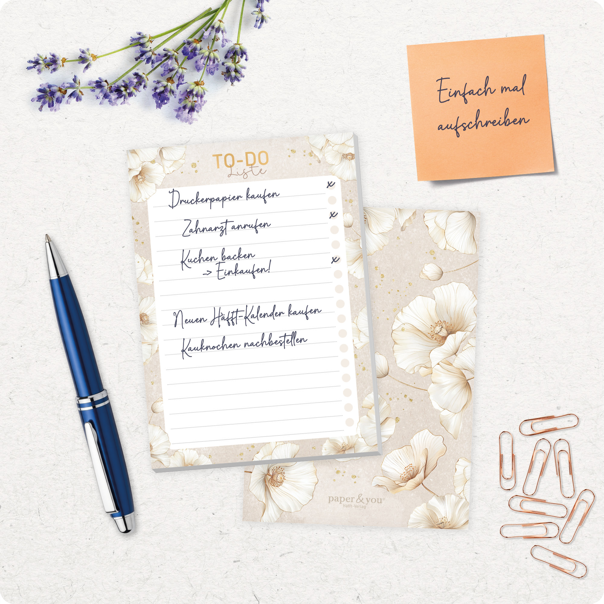 Artikelbild 7 des Artikels “paper&you To-do Listen Block A6 [Golden Blossoms] “