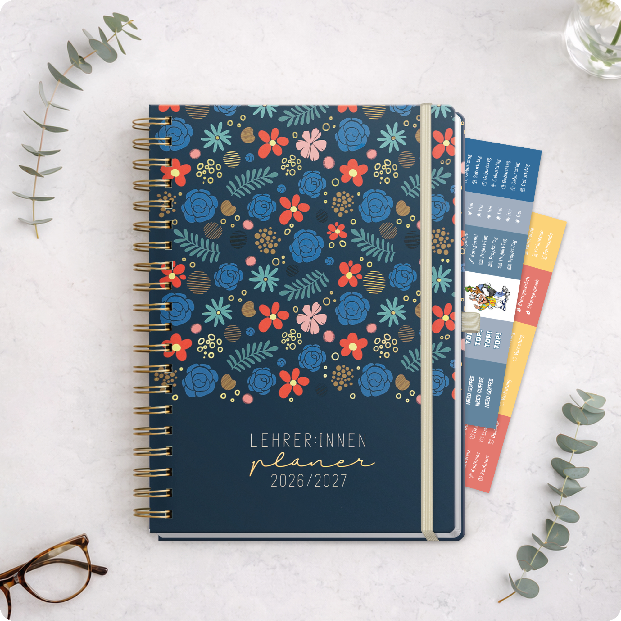 Artikelbild 7 des Artikels “Lehrer-Planer Maxi Deluxe A4+ 26/27 [Flowers & Leaves] “