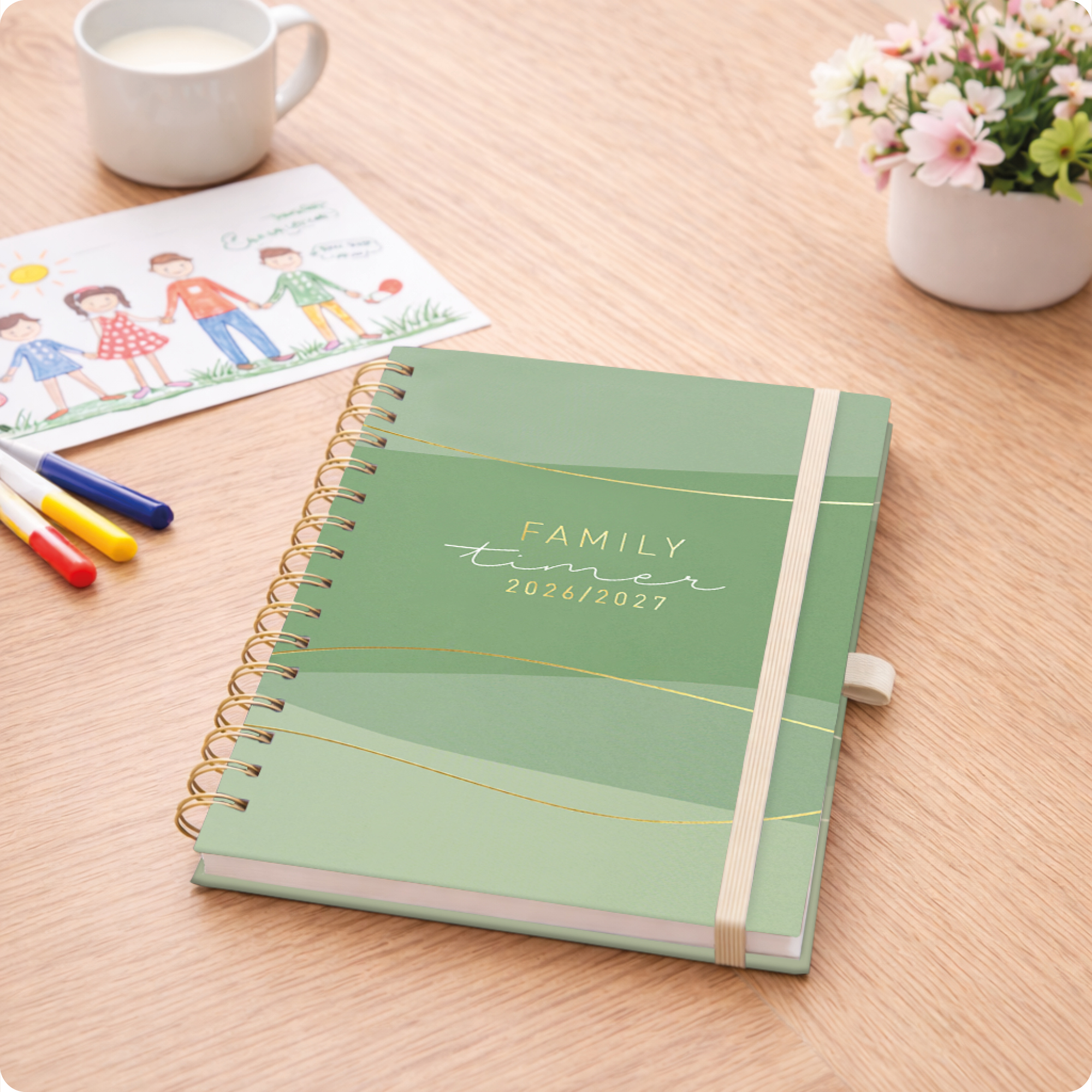 Artikelbild 7 des Artikels “Family-Timer Deluxe A5 2026 2027 [Green Waves] “