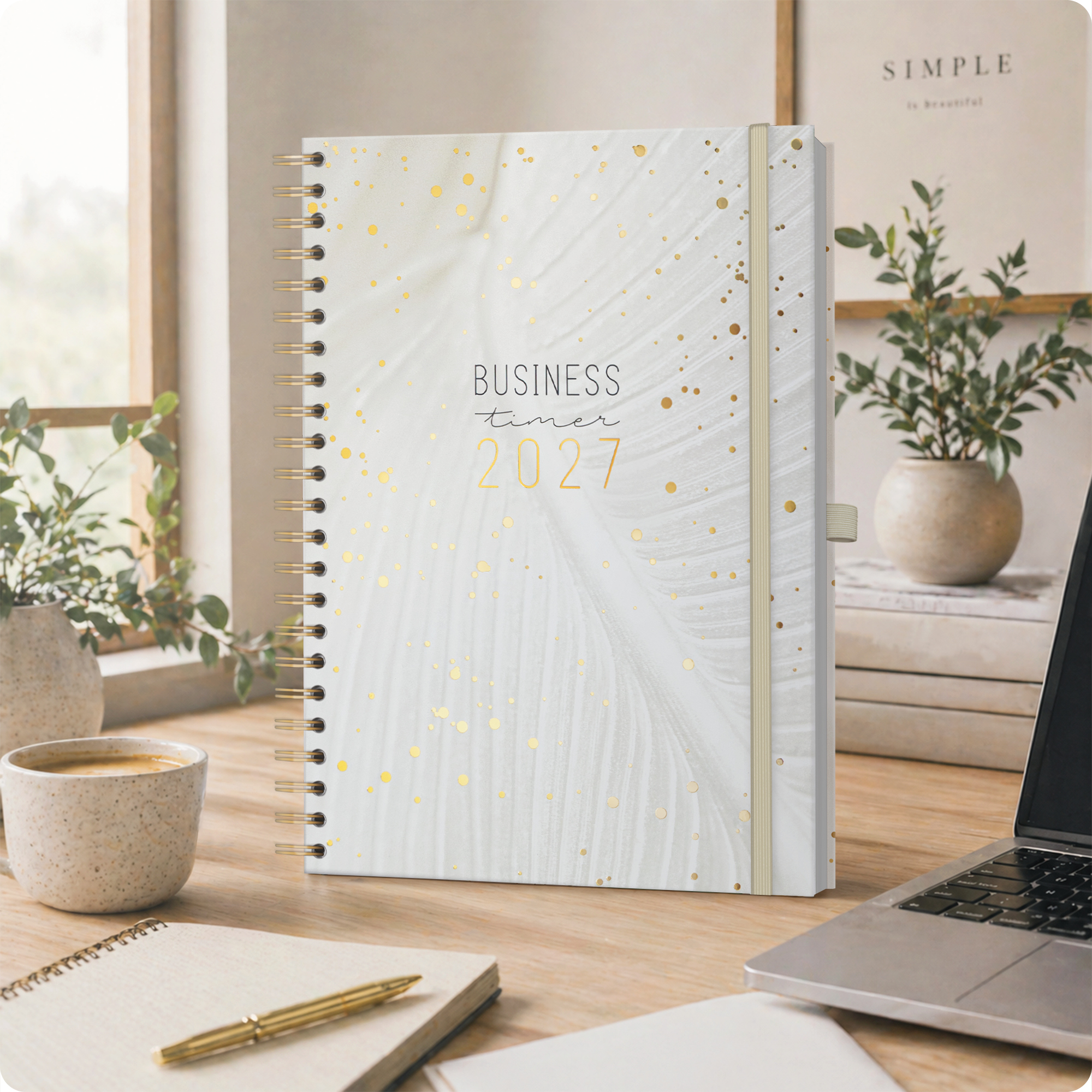 Artikelbild 7 des Artikels “Business-Timer Maxi A4 2027 [Sparkling Leaf] “