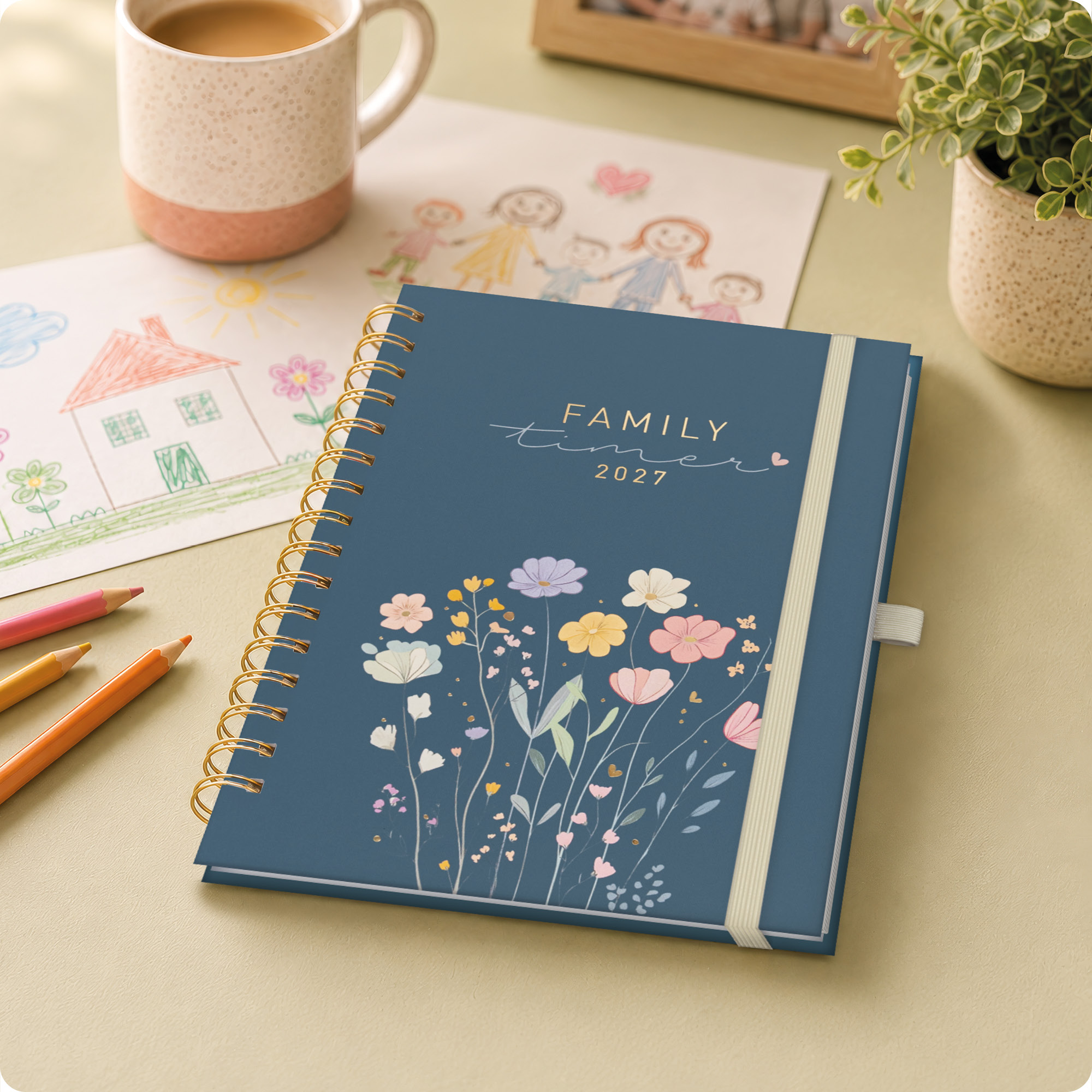Artikelbild 7 des Artikels “Family-Timer Deluxe A5 2027 [Flower Joy Blue] “