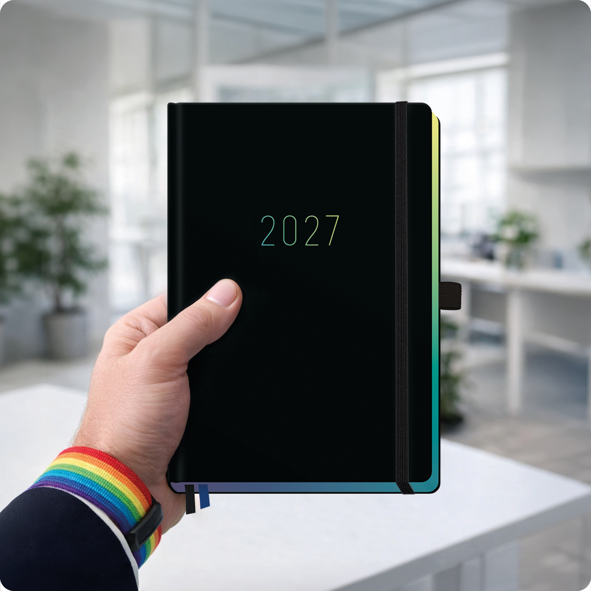 Artikelbild 7 des Artikels “Wochen-Notiz-Kalender 2026/2027 A5 [Black Rainbow] “