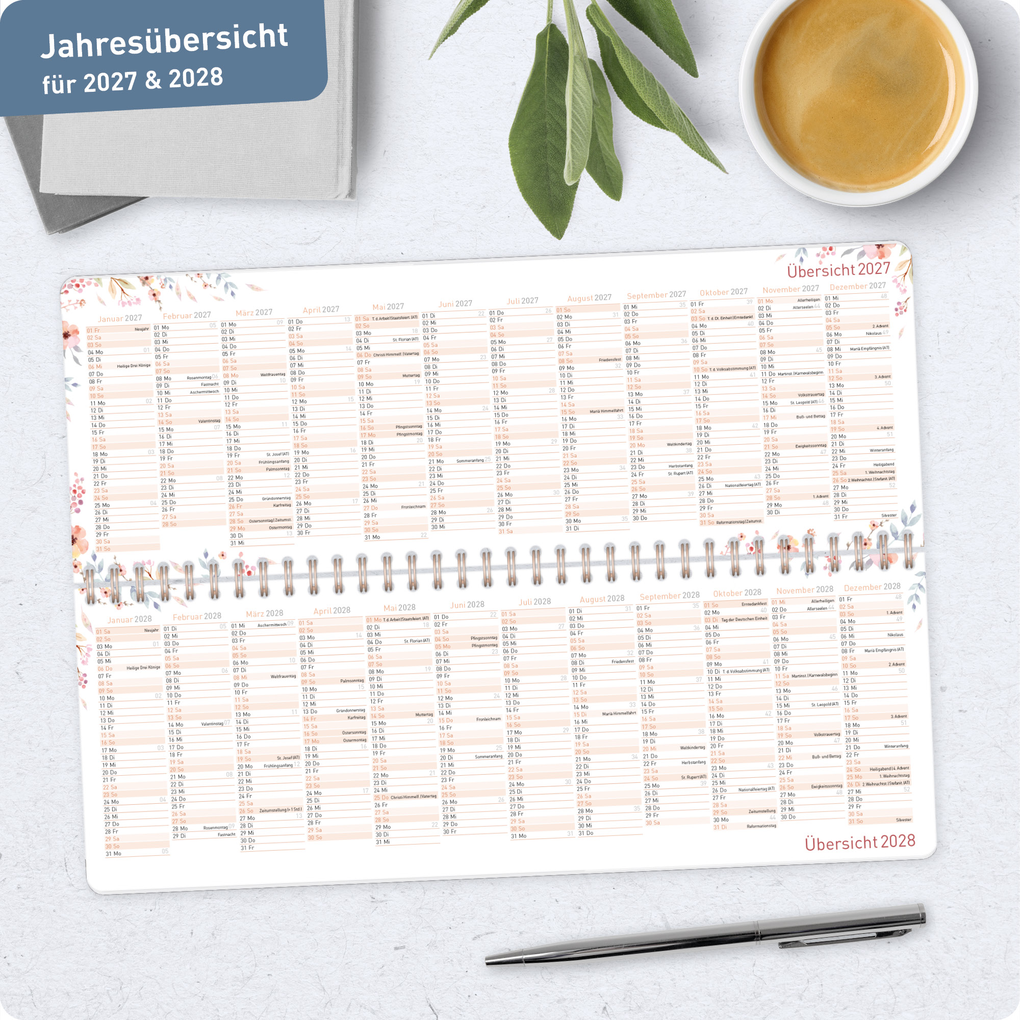 Artikelbild 7 des Artikels “Wochen-Tischkalender quer 2027 [Sweet Flowers] “