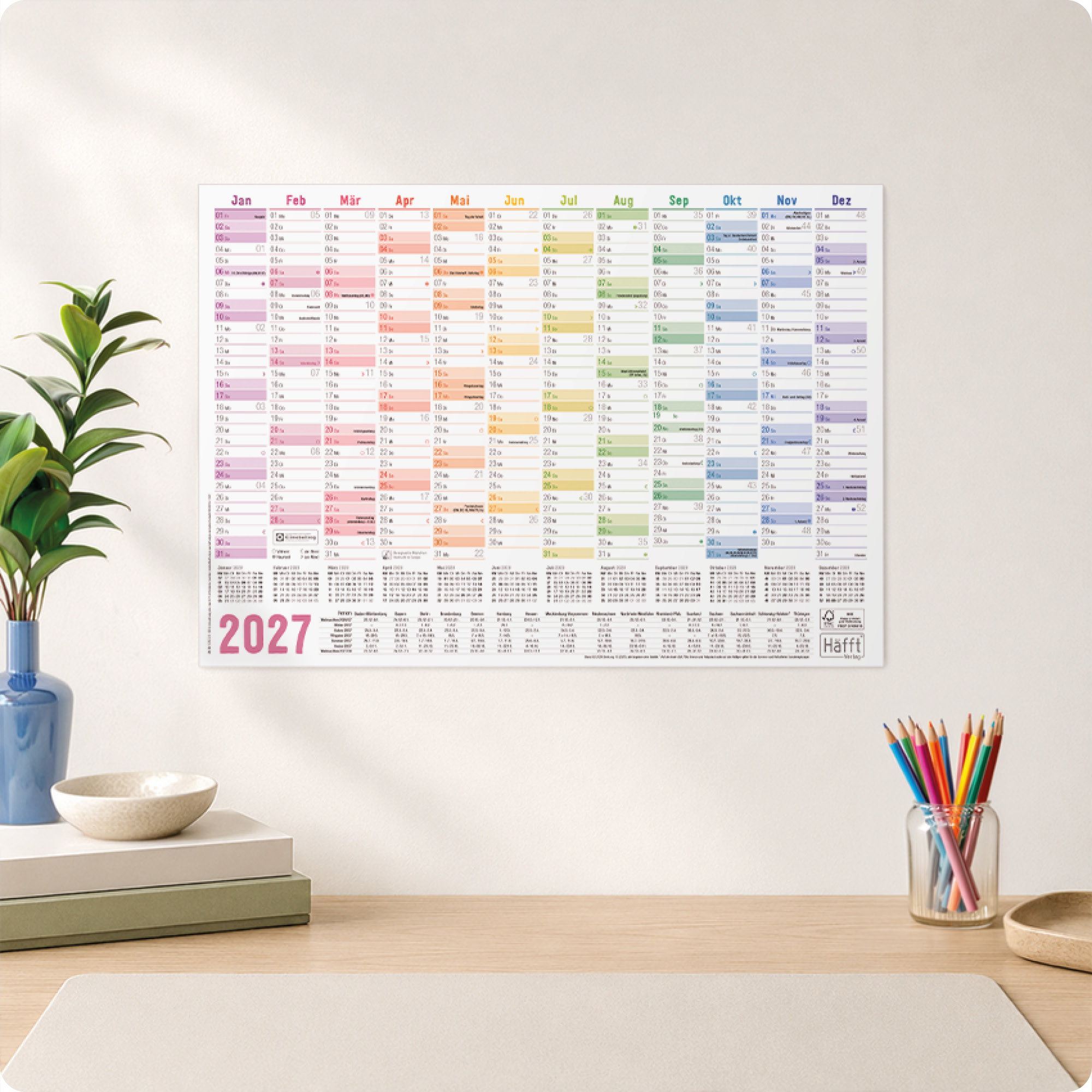 Artikelbild 7 des Artikels “Wandkalender A3 2027 quer [Rainbow] “