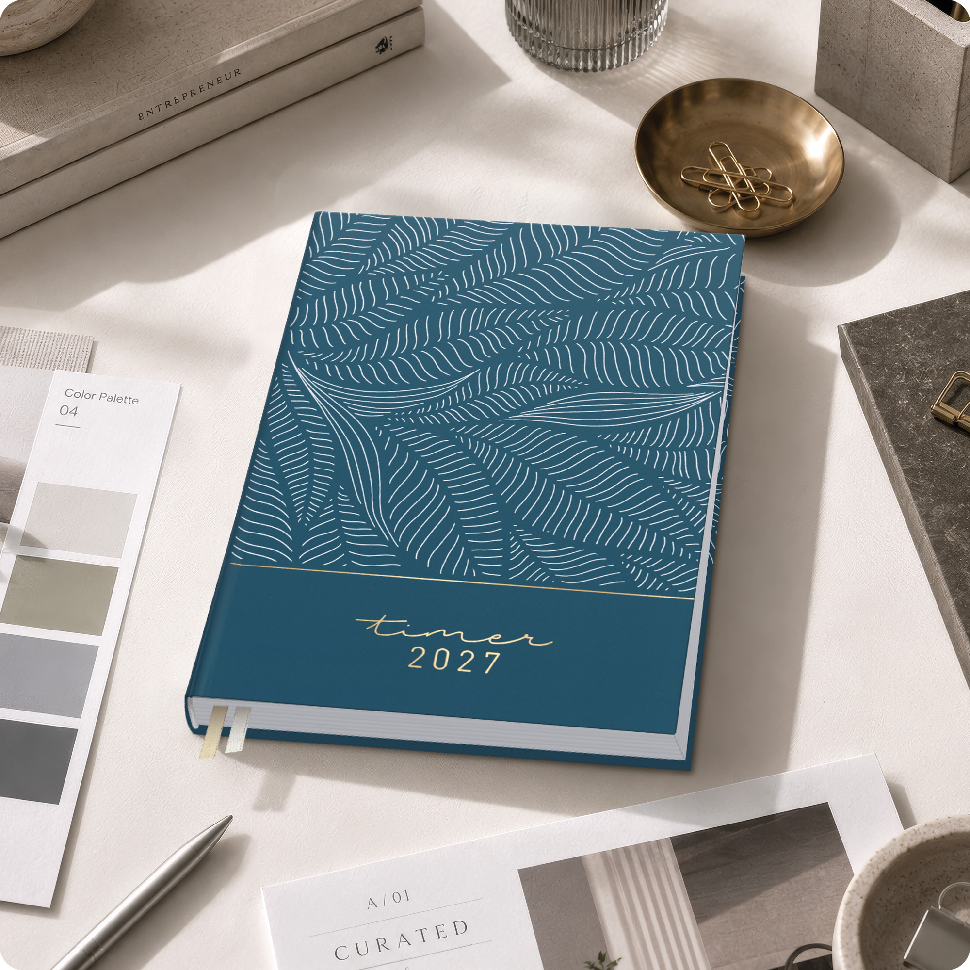 Artikelbild 7 des Artikels “Business-Timer A5 2027 [Fine Leaves blue] “