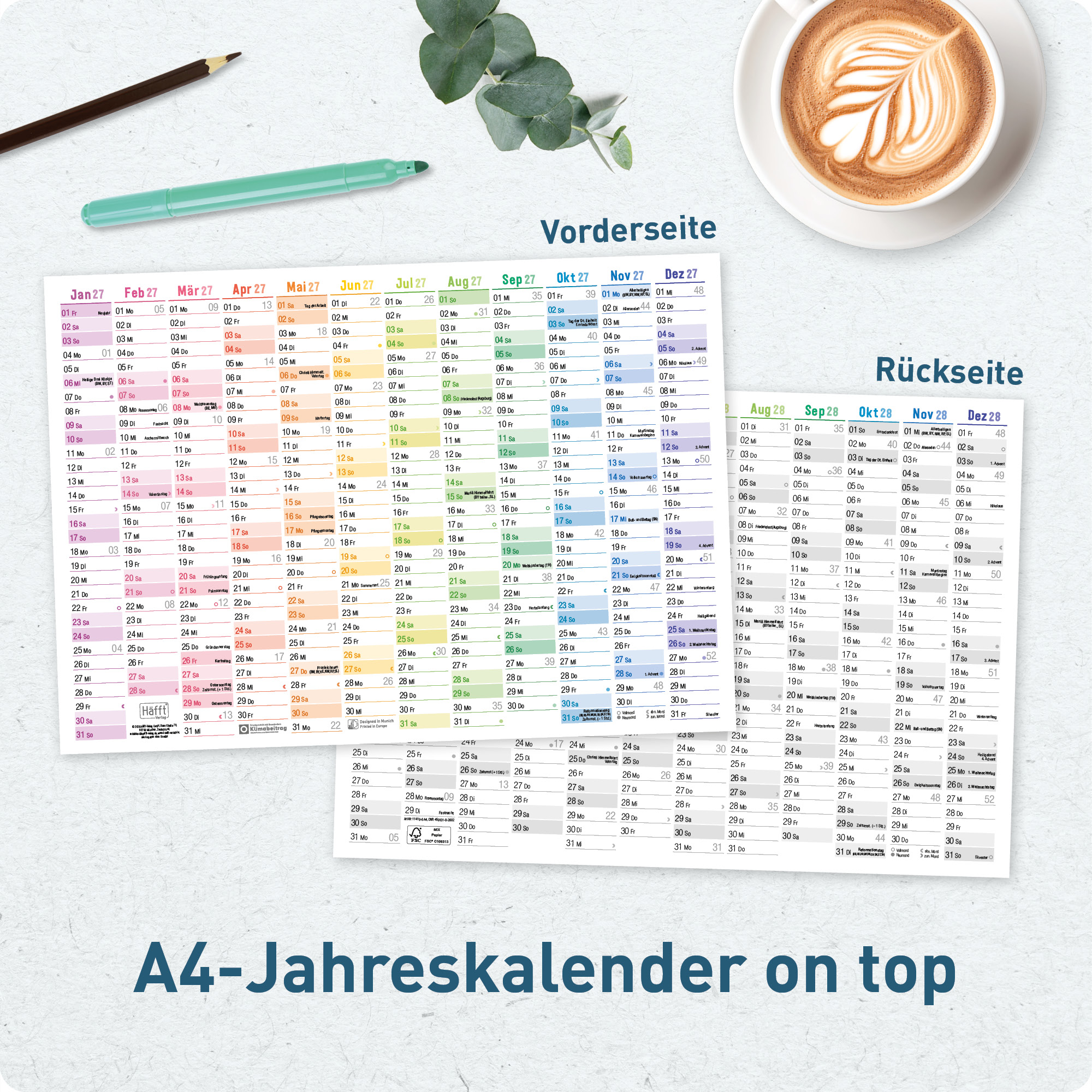 Artikelbild 7 des Artikels “XXL Wandkalender 2027 A1+ Hochformat [Rainbow] “