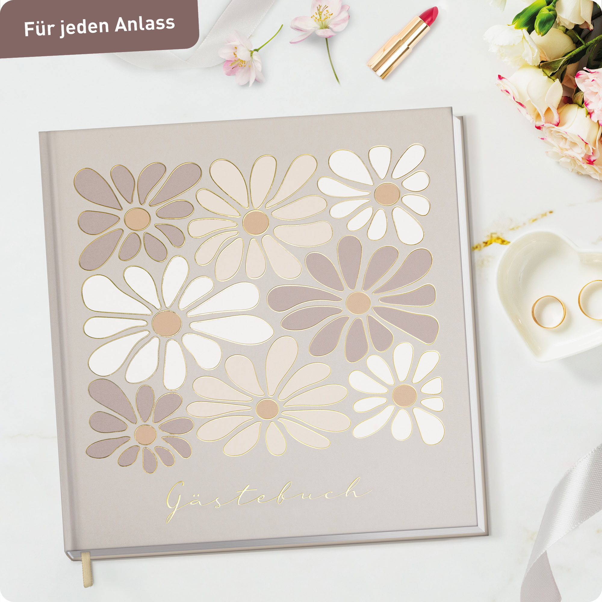 Artikelbild 7 des Artikels “p&y Gästebuch [Flower Power beige] “