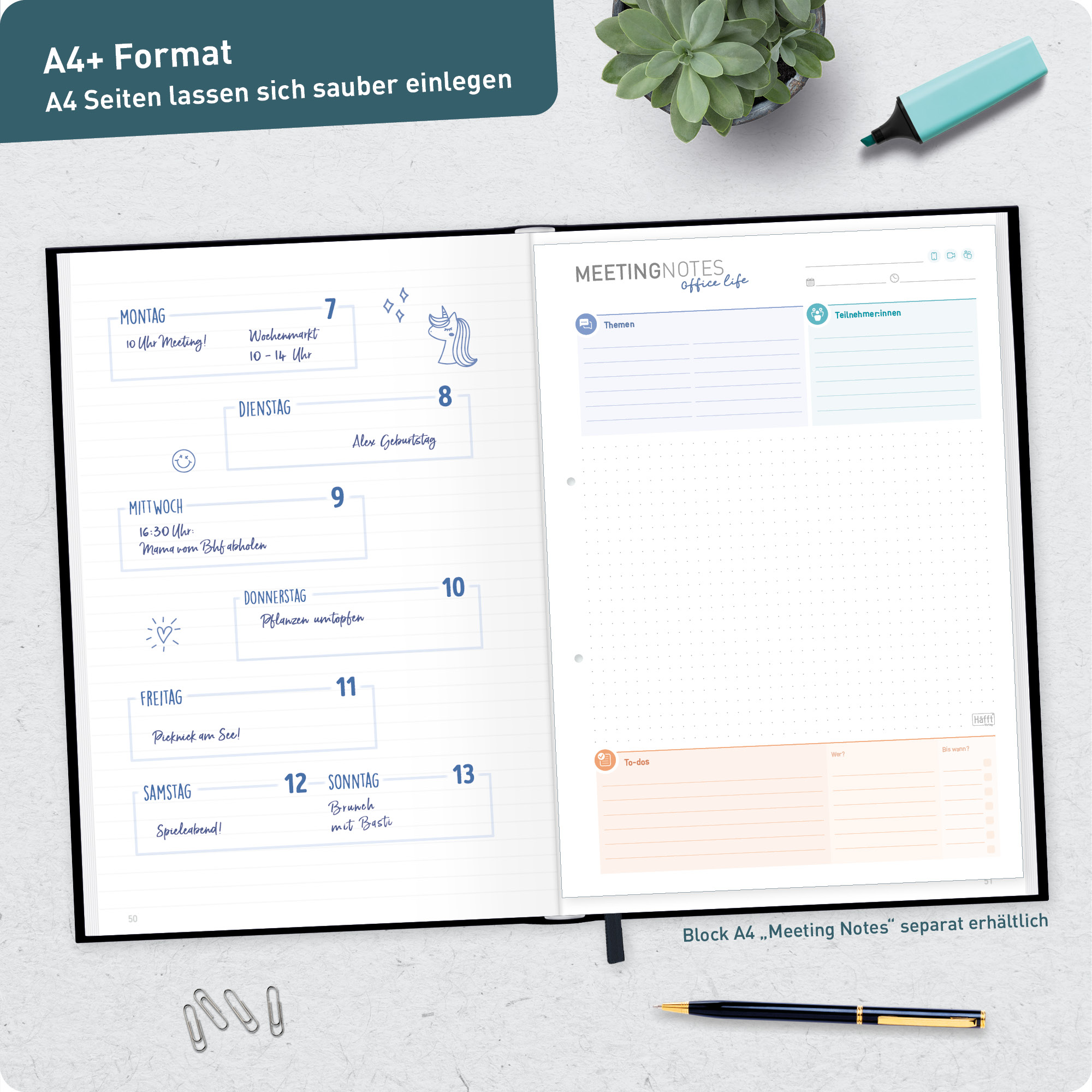 Artikelbild 7 des Artikels “paper&you Notizbuch A4+ liniert [Black Edition] “