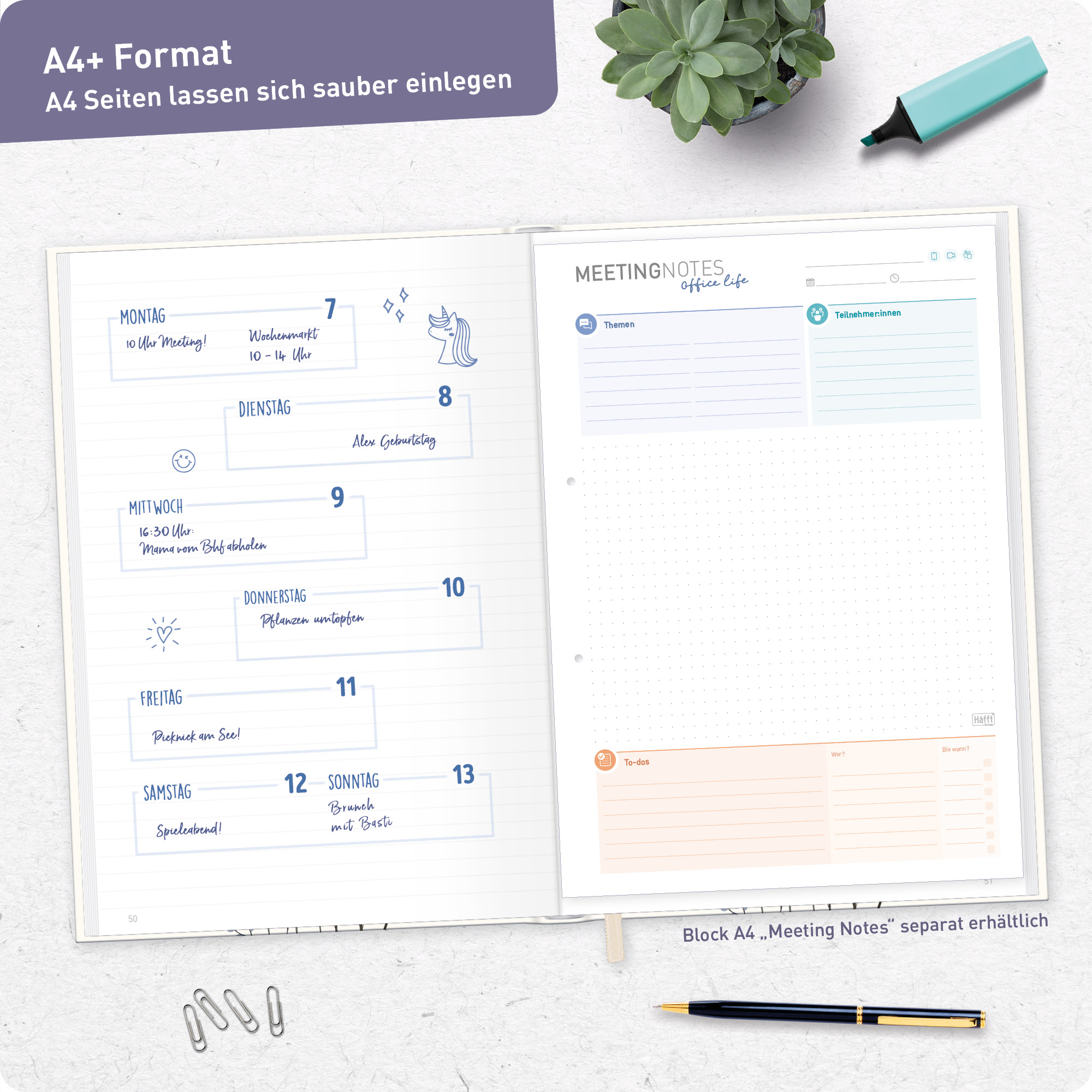 Artikelbild 7 des Artikels “paper&you Notizbuch A4+ liniert [Flower Joy] “