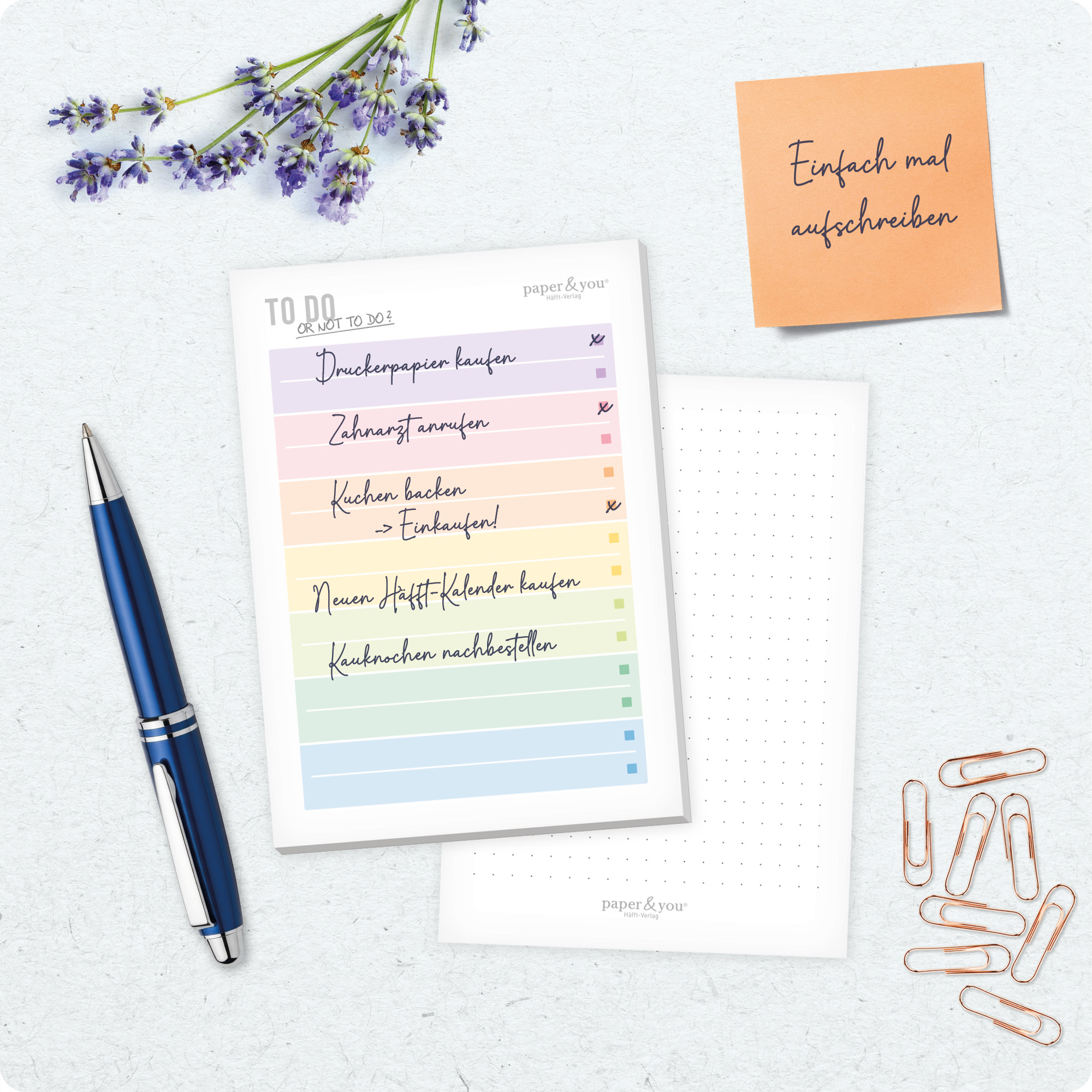 Artikelbild 7 des Artikels “paper&you To-do Listen Block A6 [Rainbow] “