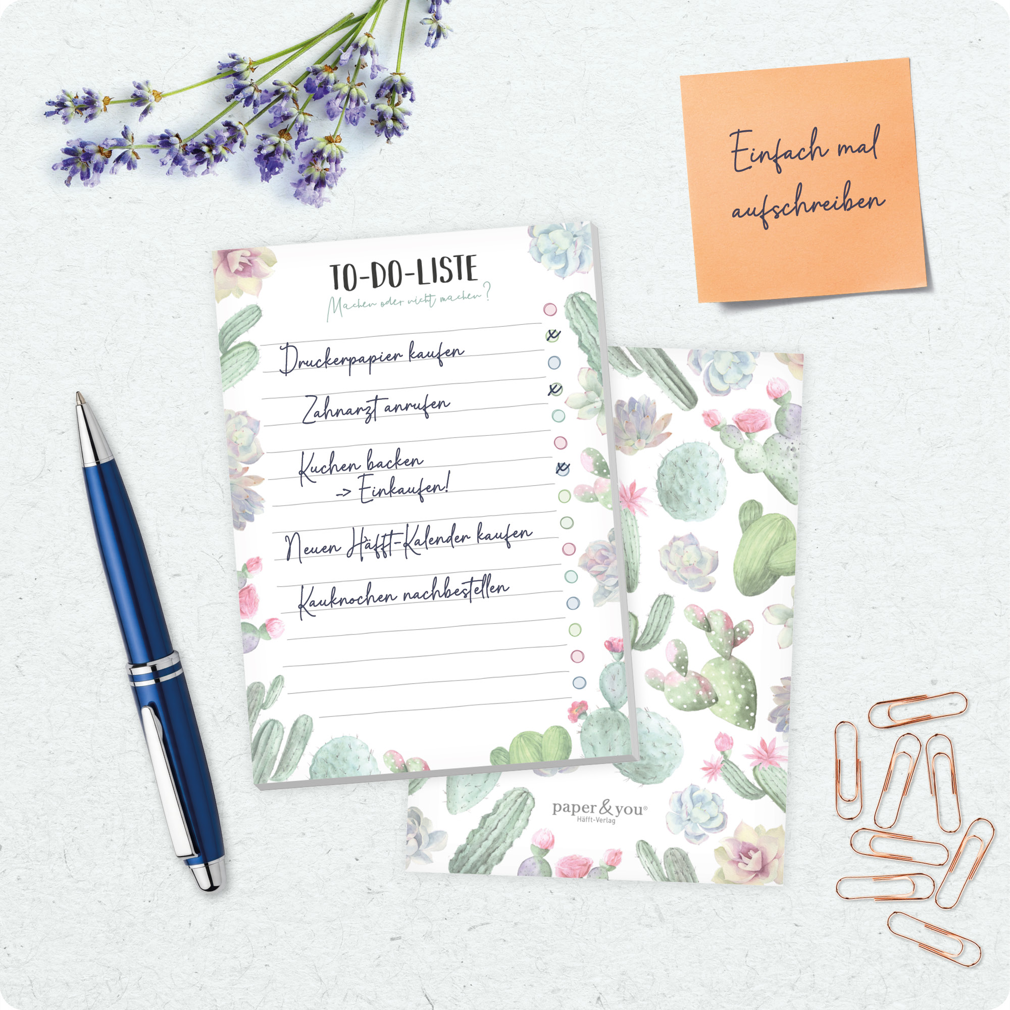 Artikelbild 7 des Artikels “paper&you To-do Listen Block A6 [Kakteen] “