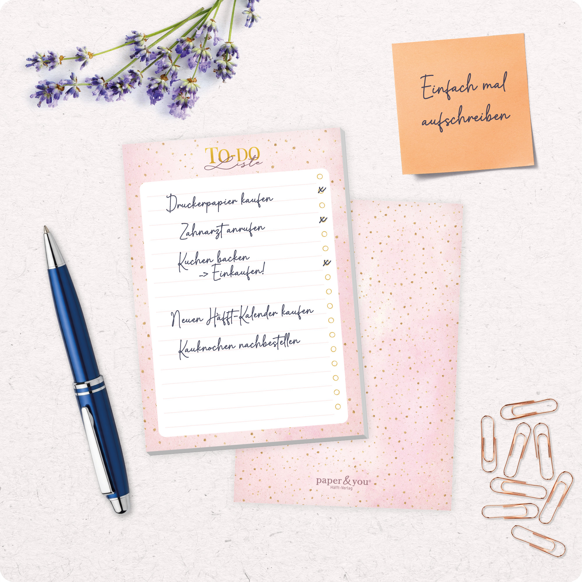 Artikelbild 7 des Artikels “paper&you To-do Listen Block A6 [Golden Dots] “
