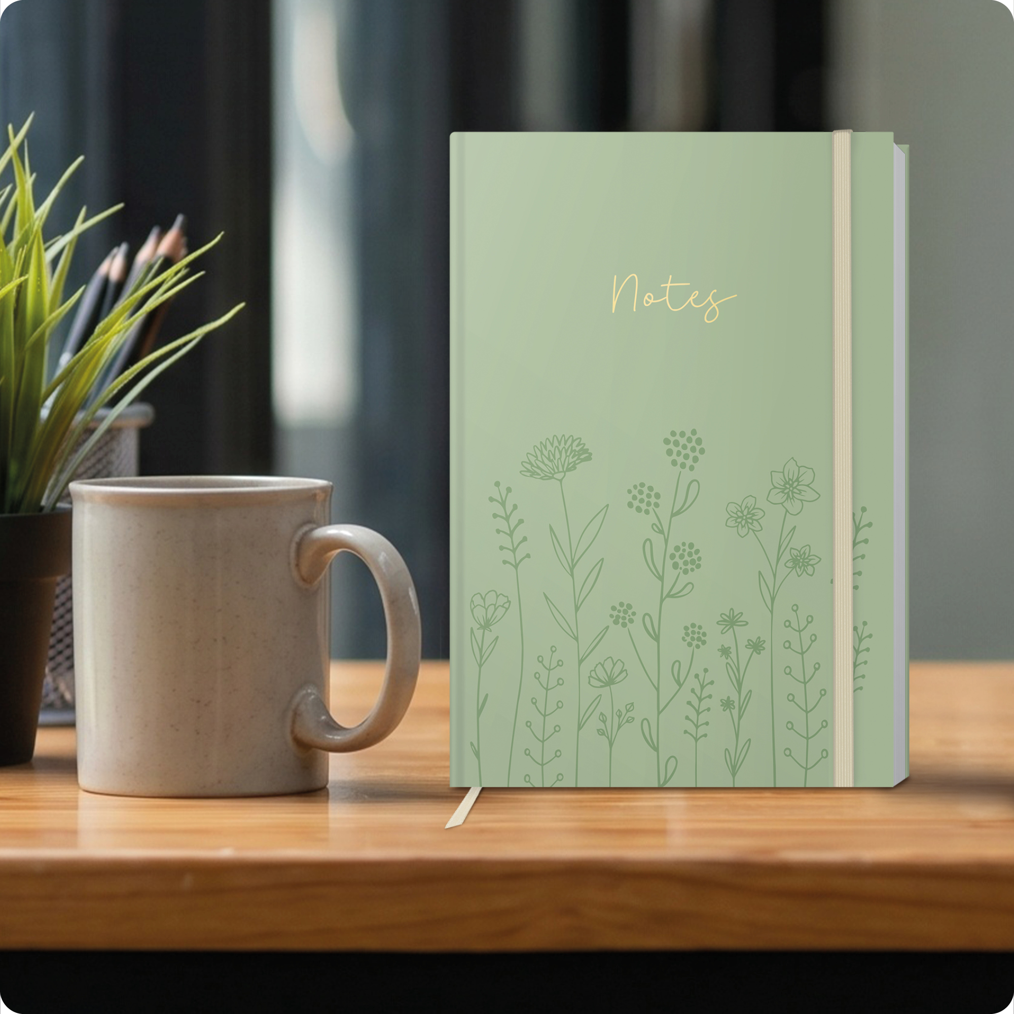 Artikelbild 7 des Artikels “paper&you Notizbuch Classic A5+ liniert [Fine Flowers salbei] “