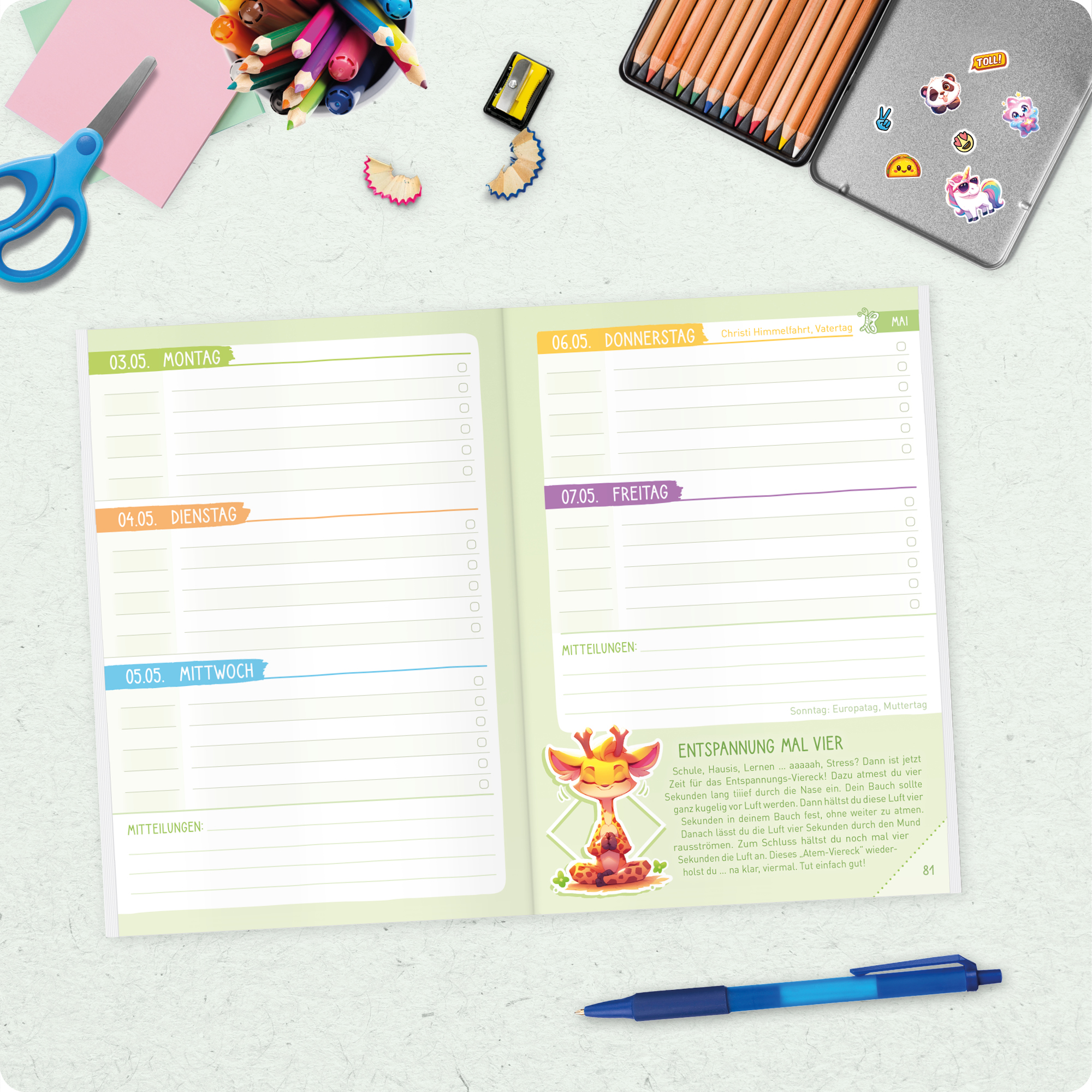 Artikelbild 8 des Artikels “Hausaufgabenheft Grundschule 2026/2027 A5 mit Datum [Fußball] “