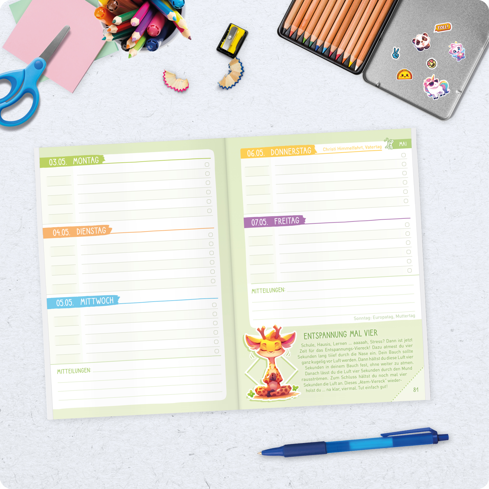 Artikelbild 8 des Artikels “Hausaufgabenheft Grundschule 2026/2027 A5 mit Datum [Emoji] “