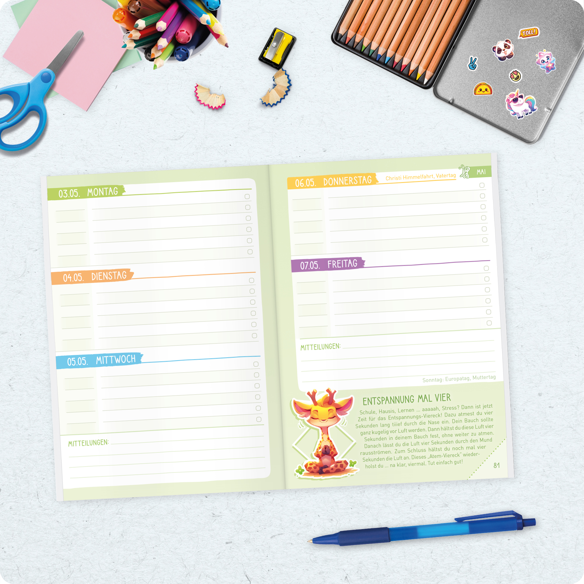 Artikelbild 8 des Artikels “Hausaufgabenheft Grundschule 2026/2027 A5 mit Datum [Leopard] “