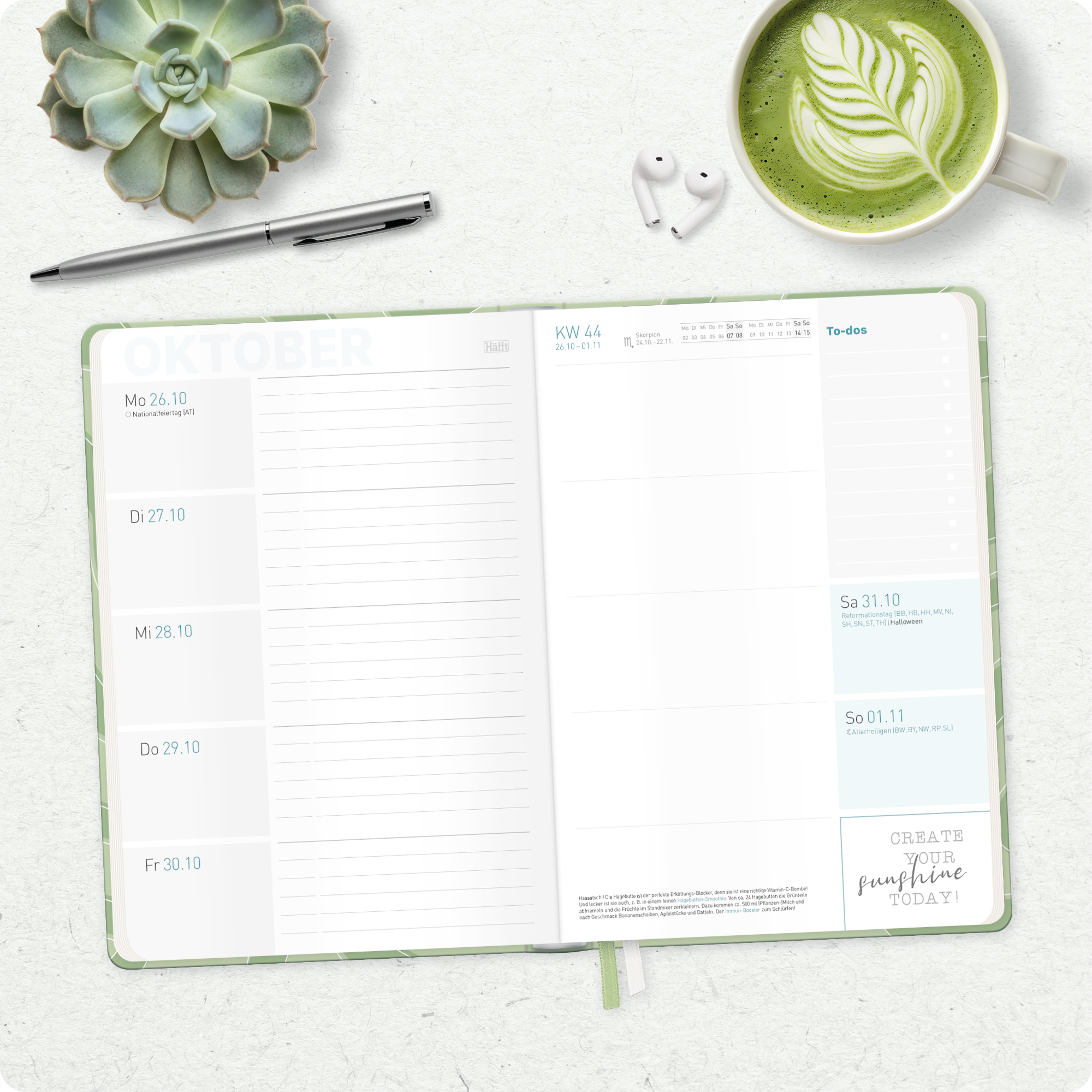 Artikelbild 8 des Artikels “Häfft-Timer Campus A5 2026/2027 [Matcha Latte] “