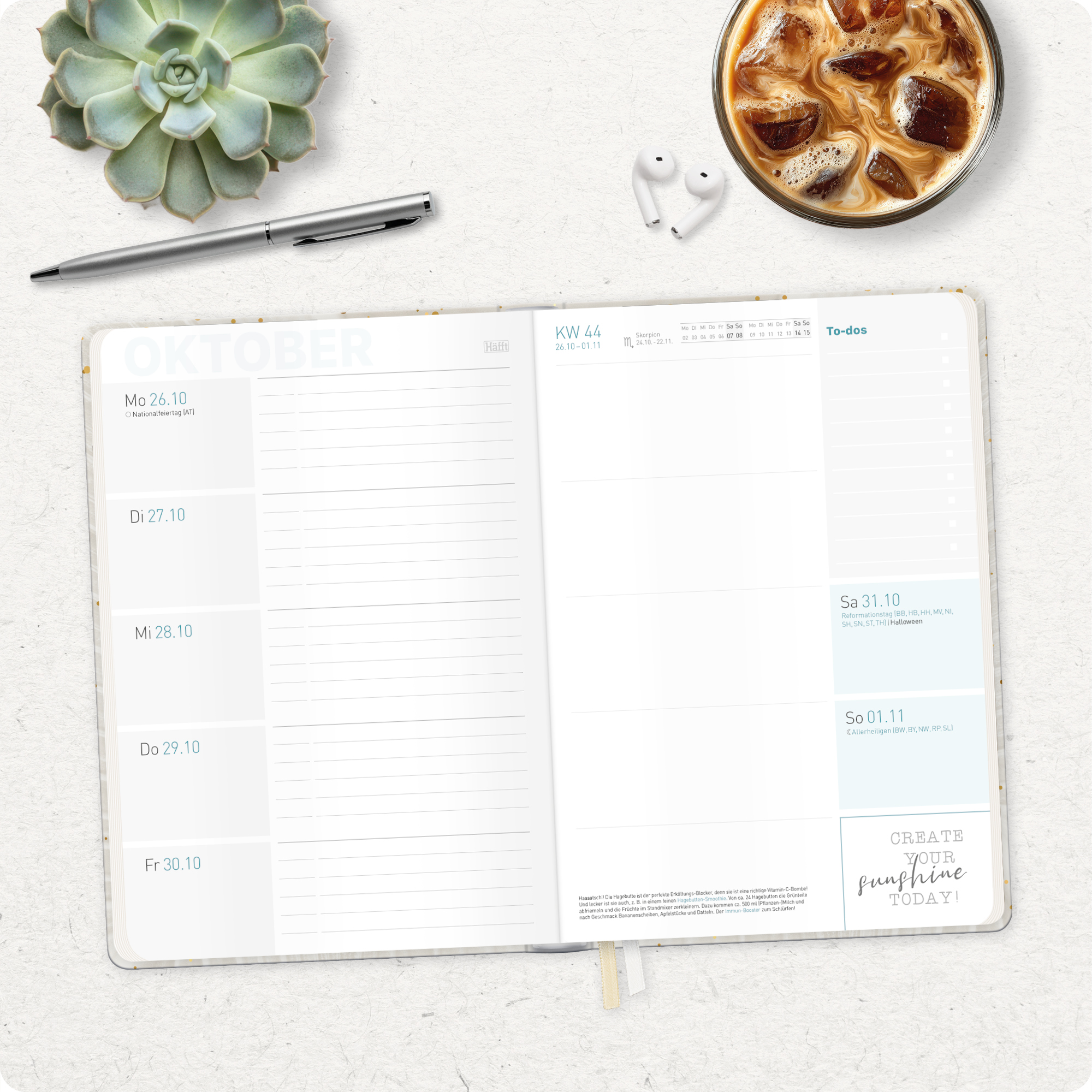 Artikelbild 8 des Artikels “Häfft-Timer Campus A5 2026/2027 [Sparkling Leaf] “