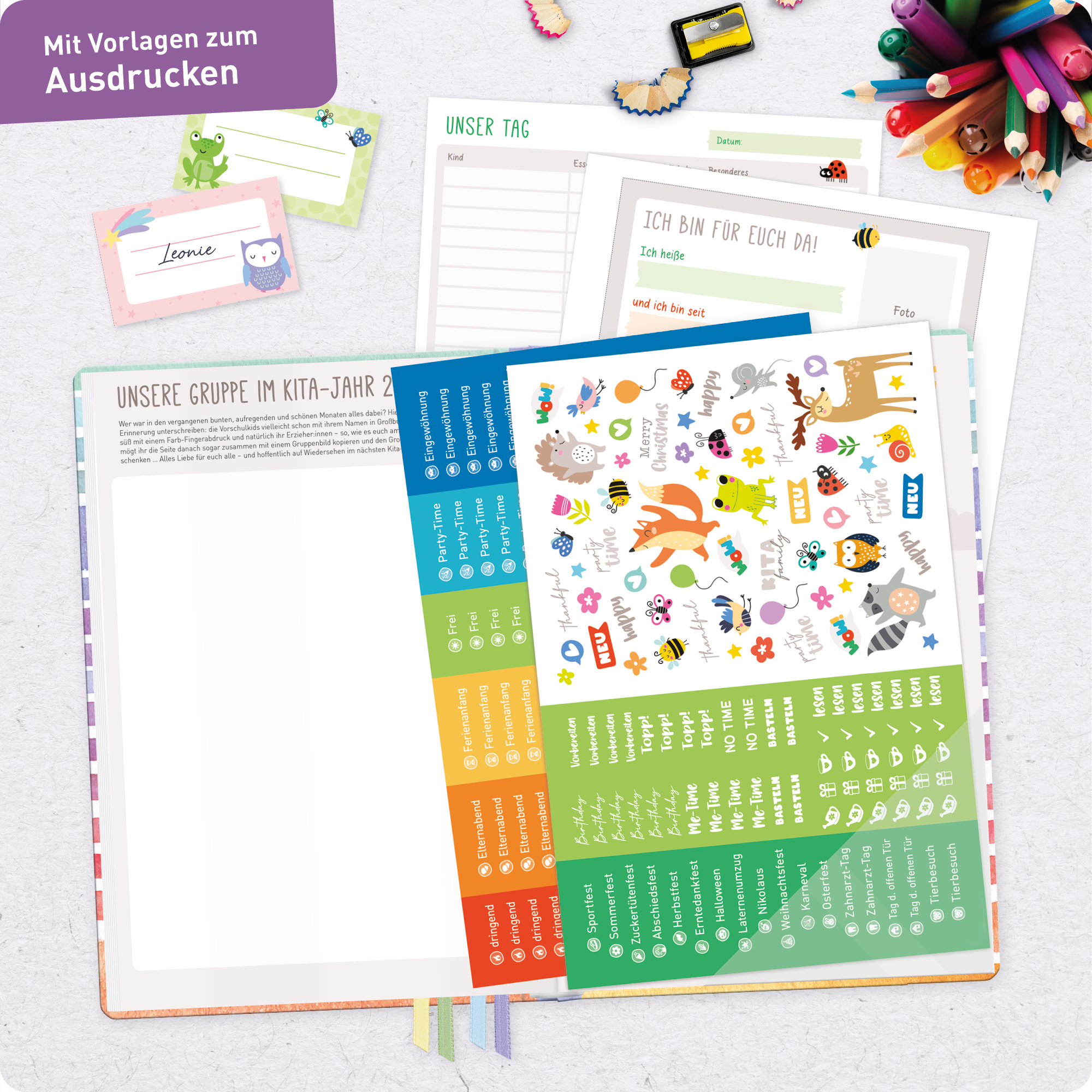 Artikelbild 8 des Artikels “Erzieher-Planer A5+ 26/27  [Color Stripes] “