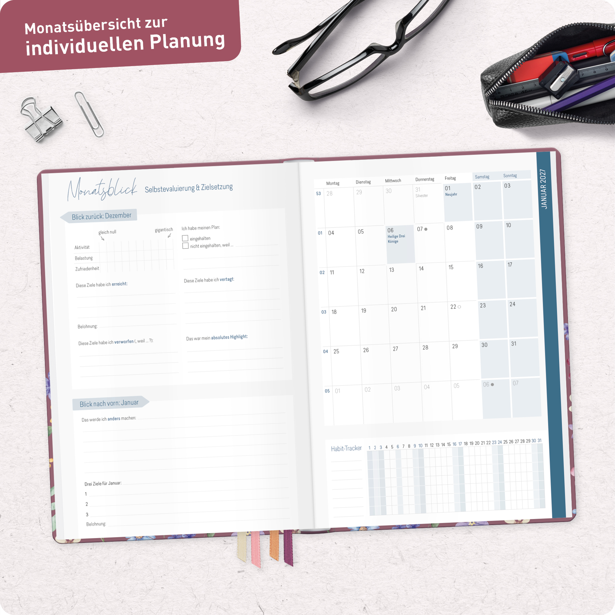 Artikelbild 8 des Artikels “Lehrer-Planer A5+ 26/27 [Berry Blossoms] “