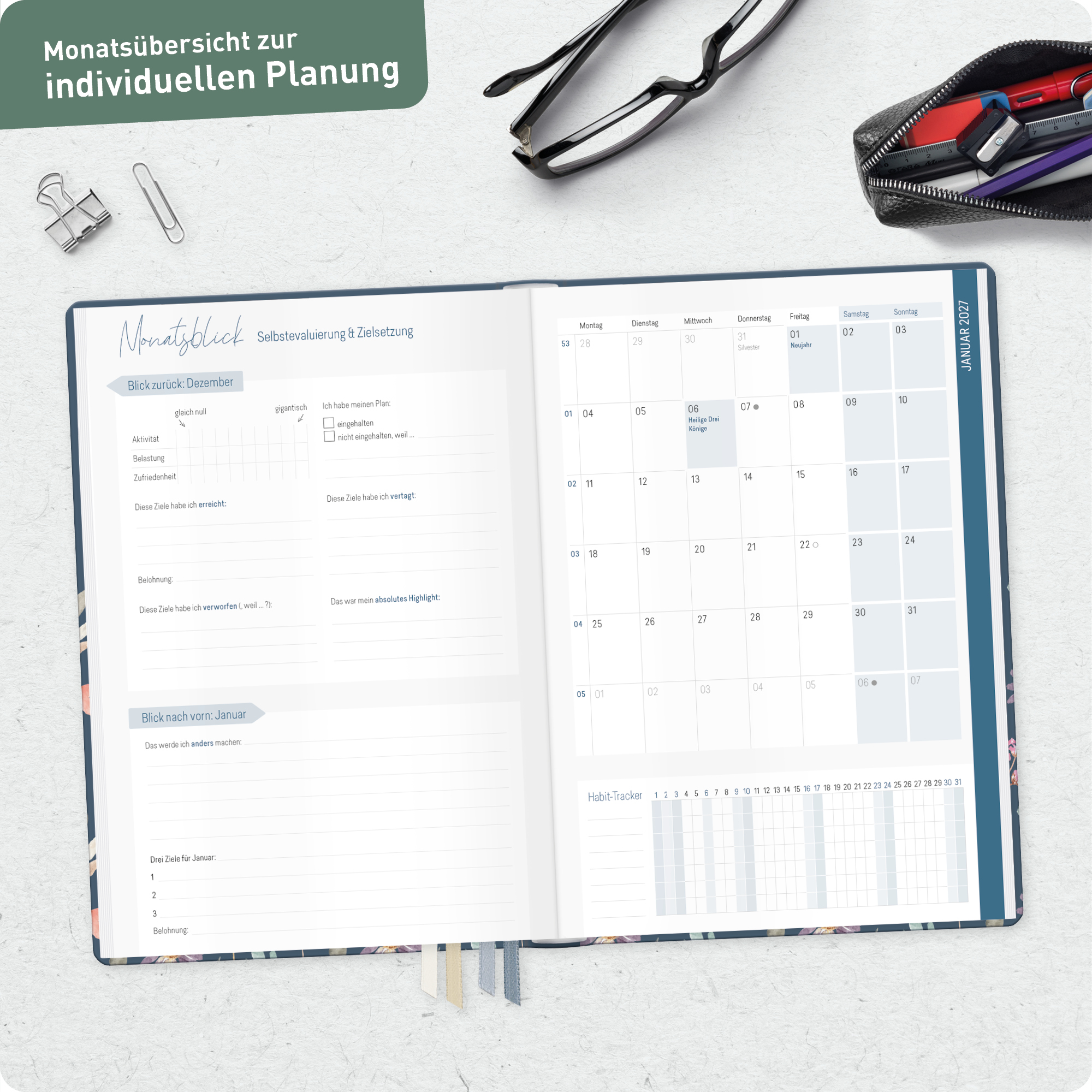 Artikelbild 8 des Artikels “Lehrer-Planer A5+ 26/27 [Flying Flowers] “