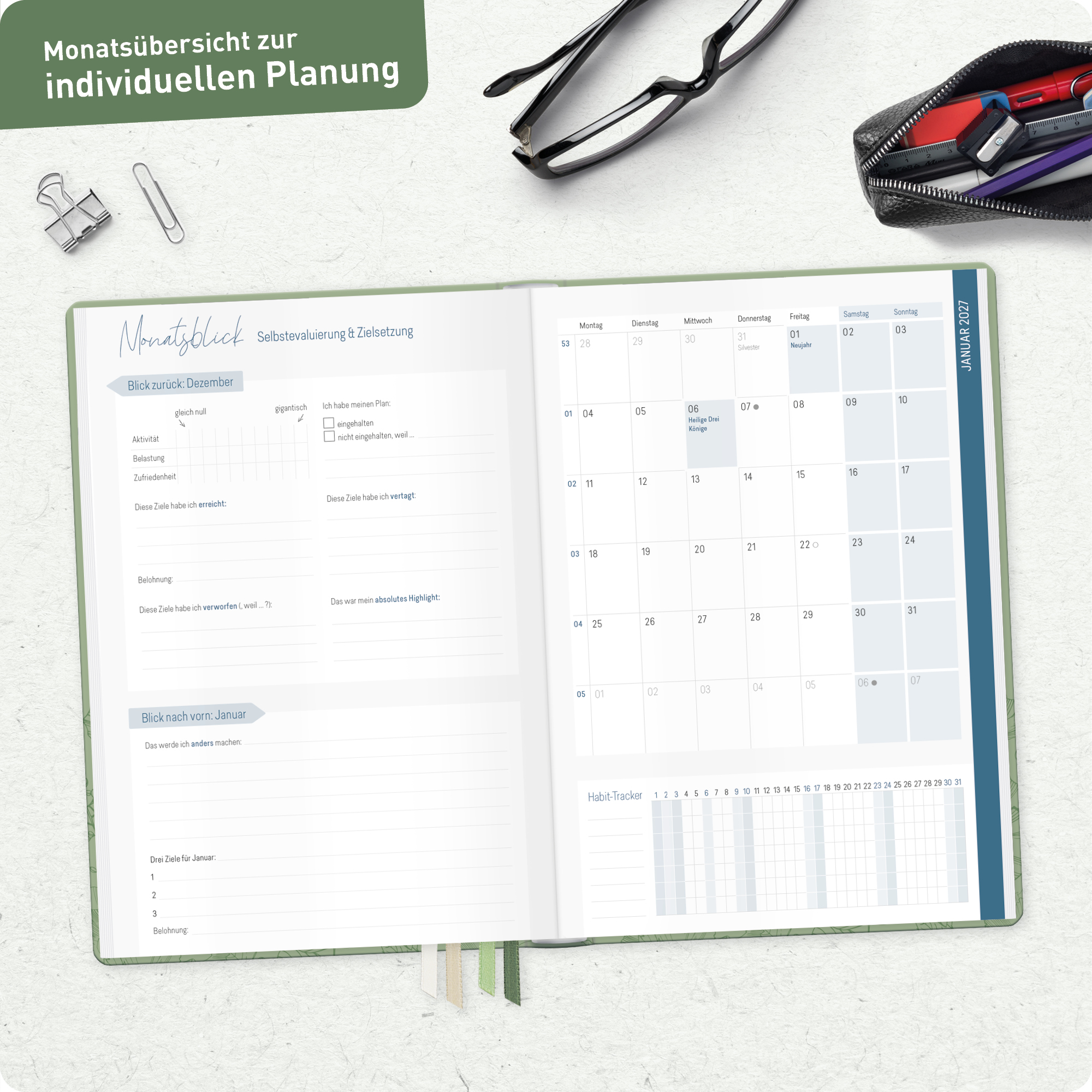 Artikelbild 8 des Artikels “Lehrer-Planer A5+ 26/27 [Green Poppy] “