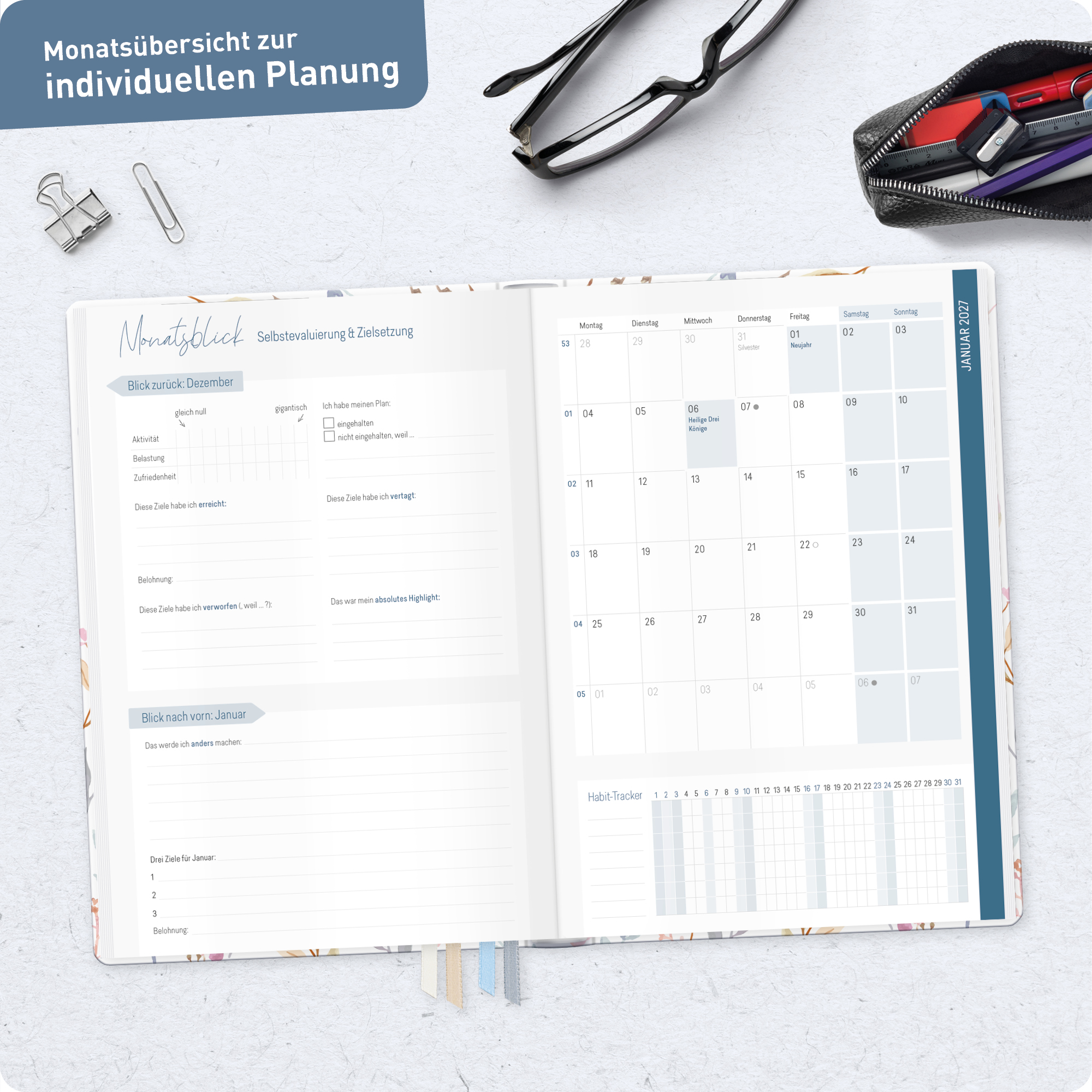 Artikelbild 8 des Artikels “Lehrer-Planer A5+ 26/27 [Sweet Flowers] “