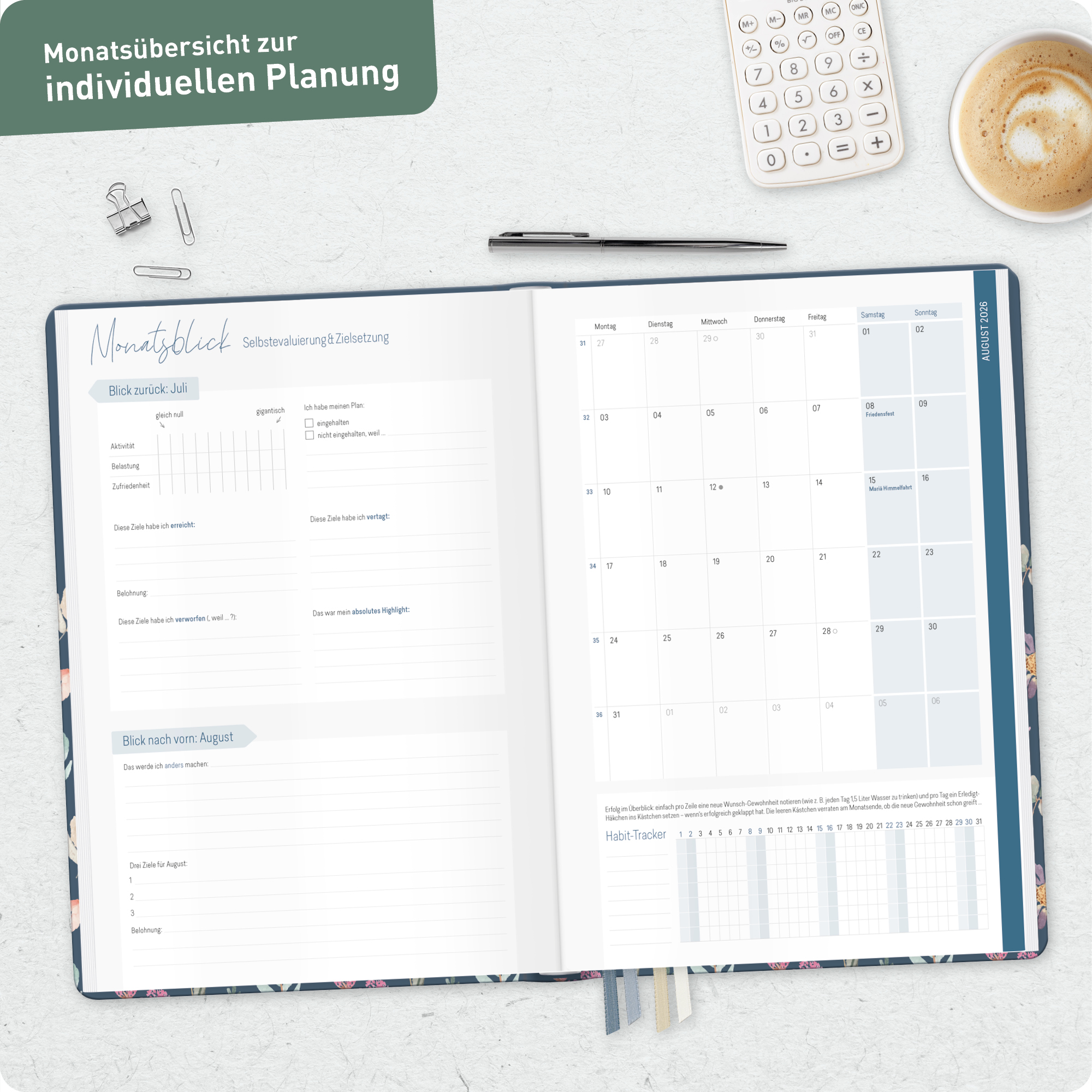 Artikelbild 8 des Artikels “Lehrer-Planer Maxi A4+ 26/27 [Flying Flowers] “