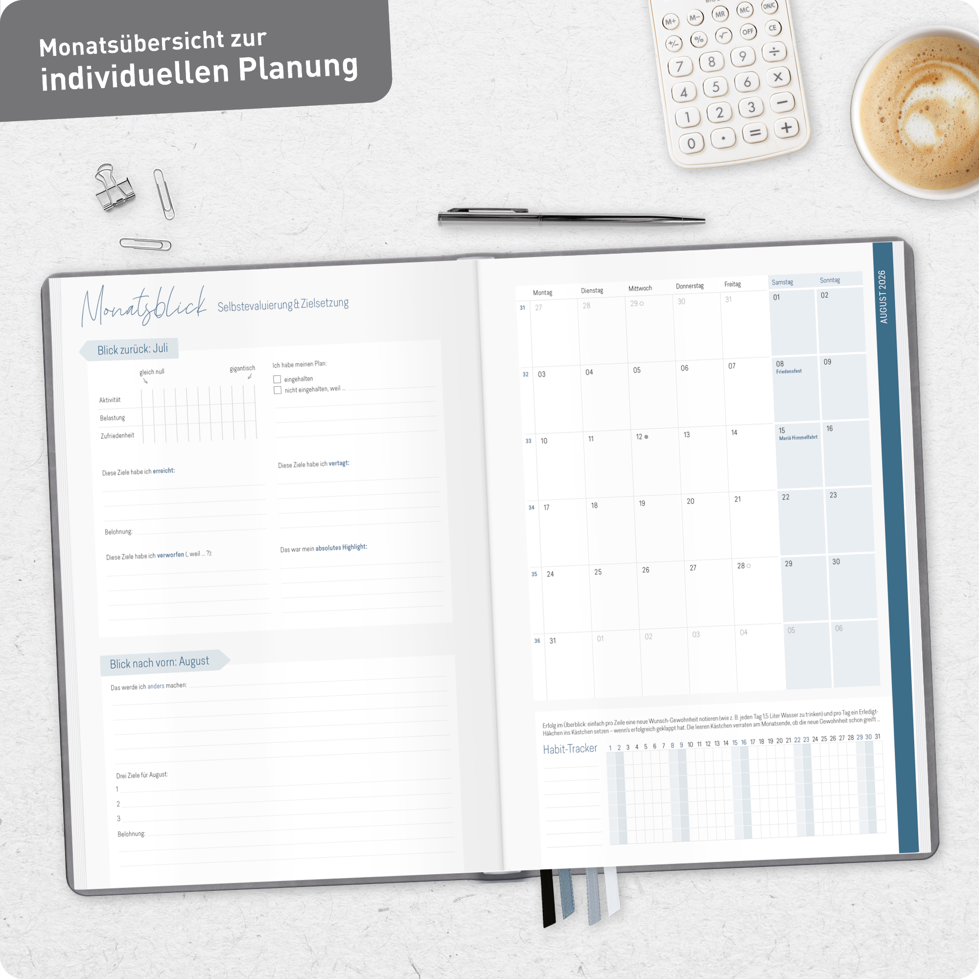 Artikelbild 8 des Artikels “Lehrer-Planer Maxi A4+ 26/27 [Grey Edition] “