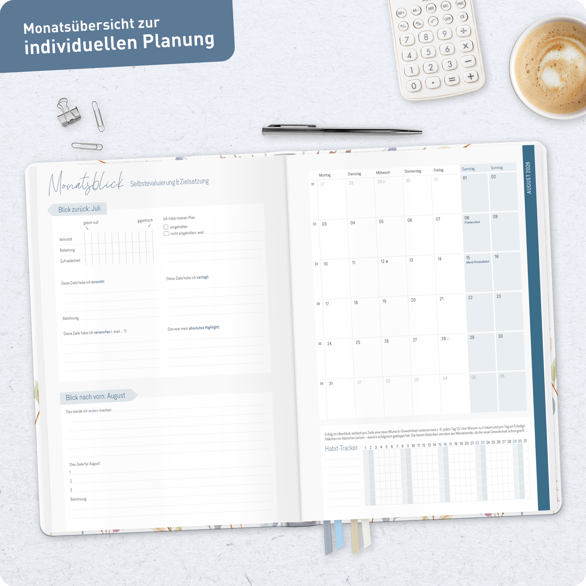 Artikelbild 8 des Artikels “Lehrer-Planer Maxi A4+ 26/27 [Sweet Flowers] “